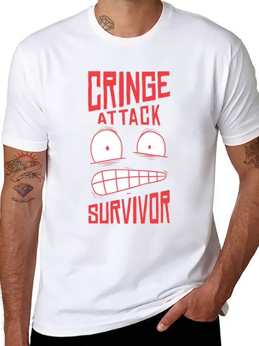 Cringe Attack ! Unisex Casual T-Shirt – Clean Design For Daily Comfort
