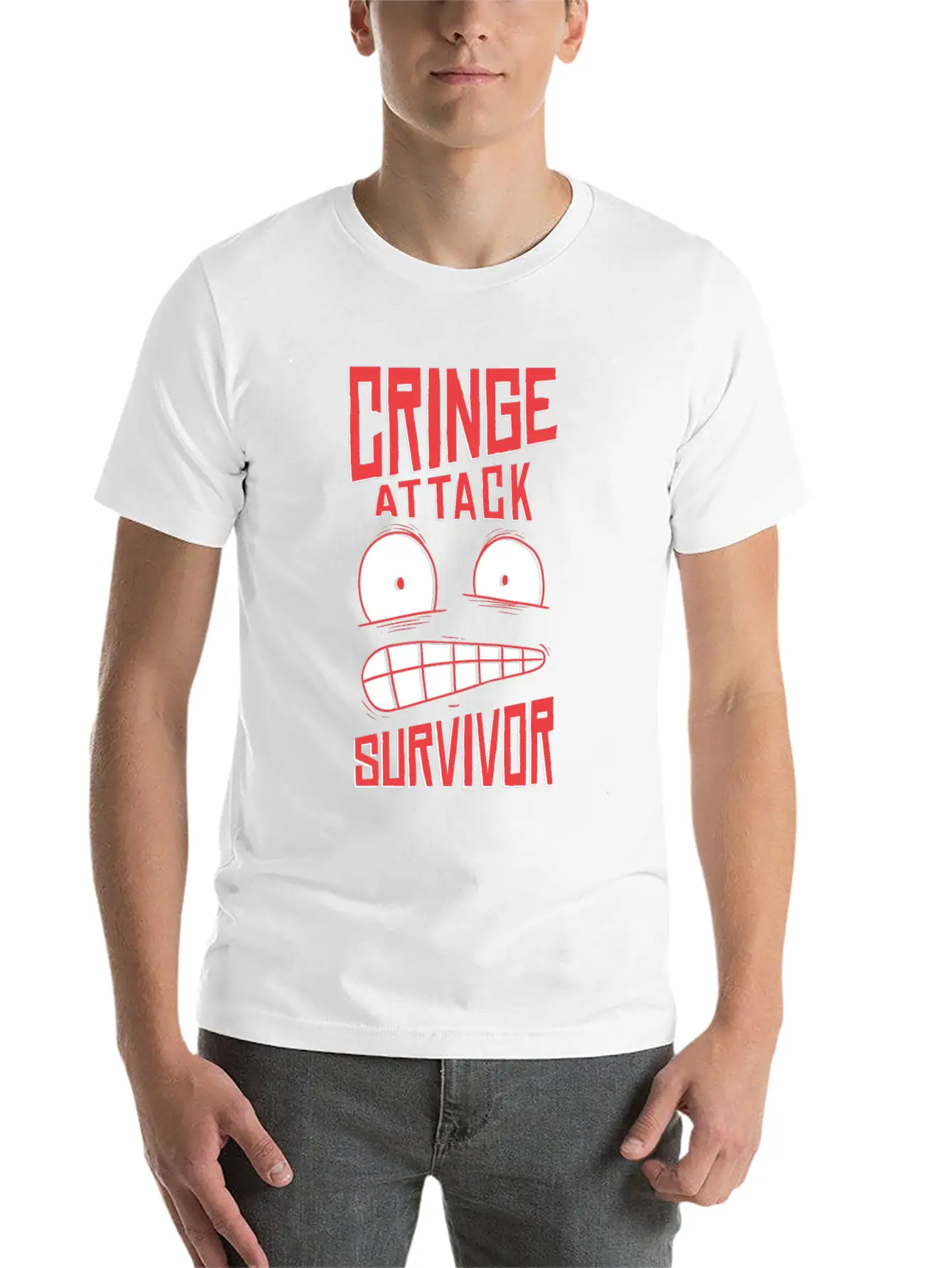 Cringe Attack ! Unisex Casual T-Shirt – Clean Design For Daily Comfort