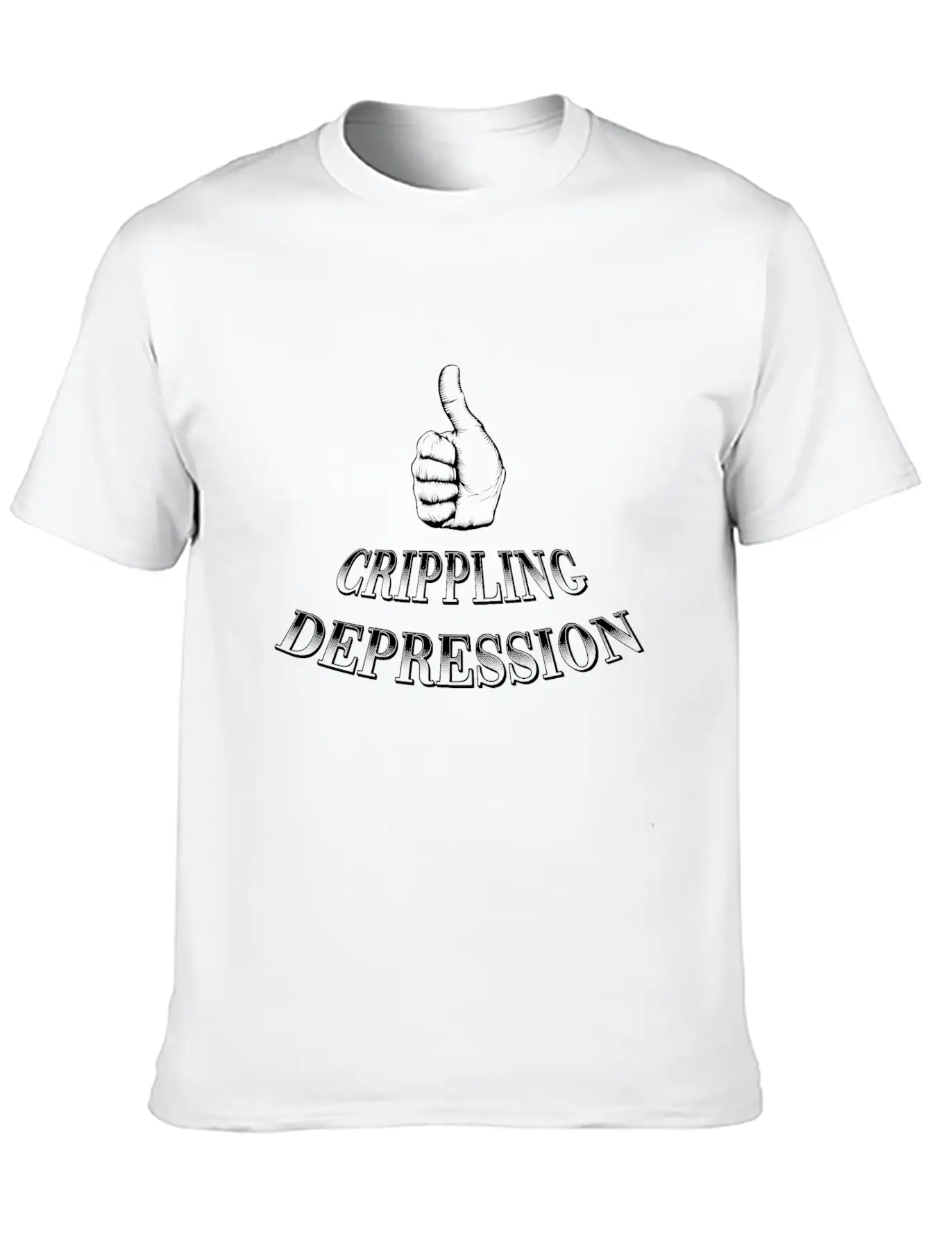 Crippling Depression Unisex Short Sleeve Soft Cotton T-Shirt – Casual Everyday Wear