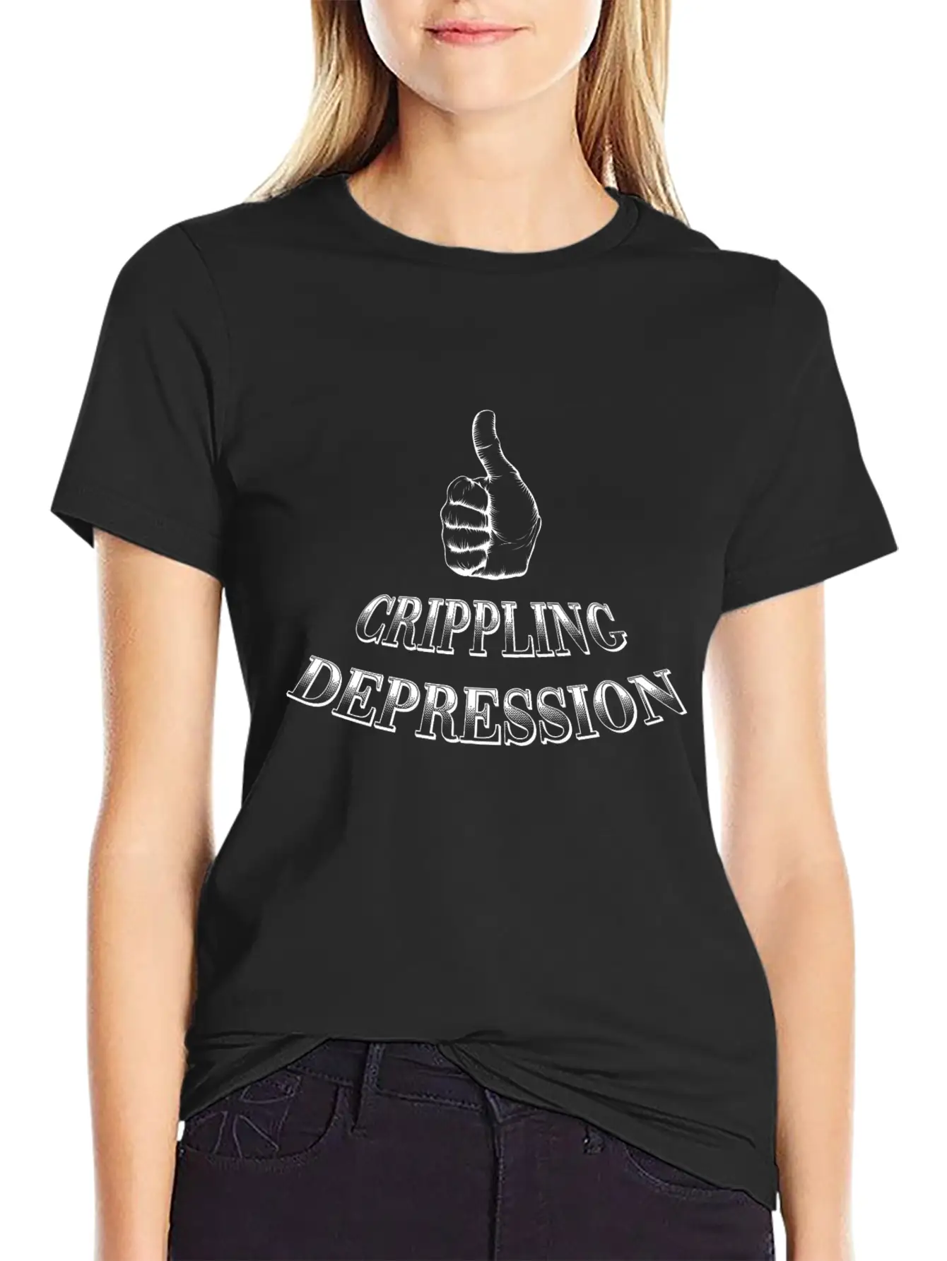 Crippling Depression Unisex Short Sleeve Soft Cotton T-Shirt – Casual Everyday Wear