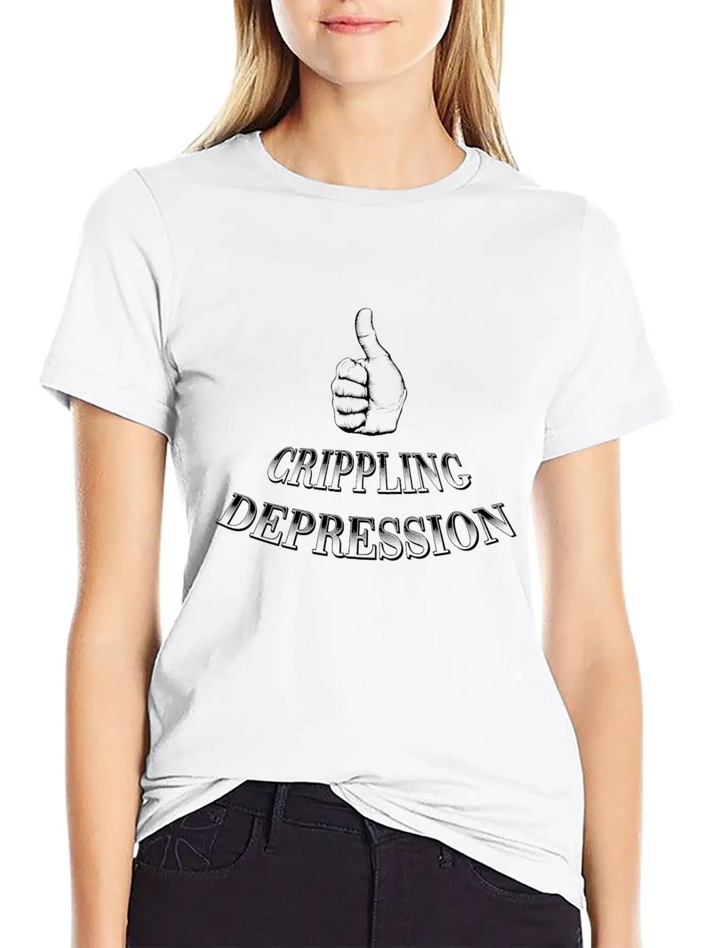 Crippling Depression Unisex Short Sleeve Soft Cotton T-Shirt – Casual Everyday Wear