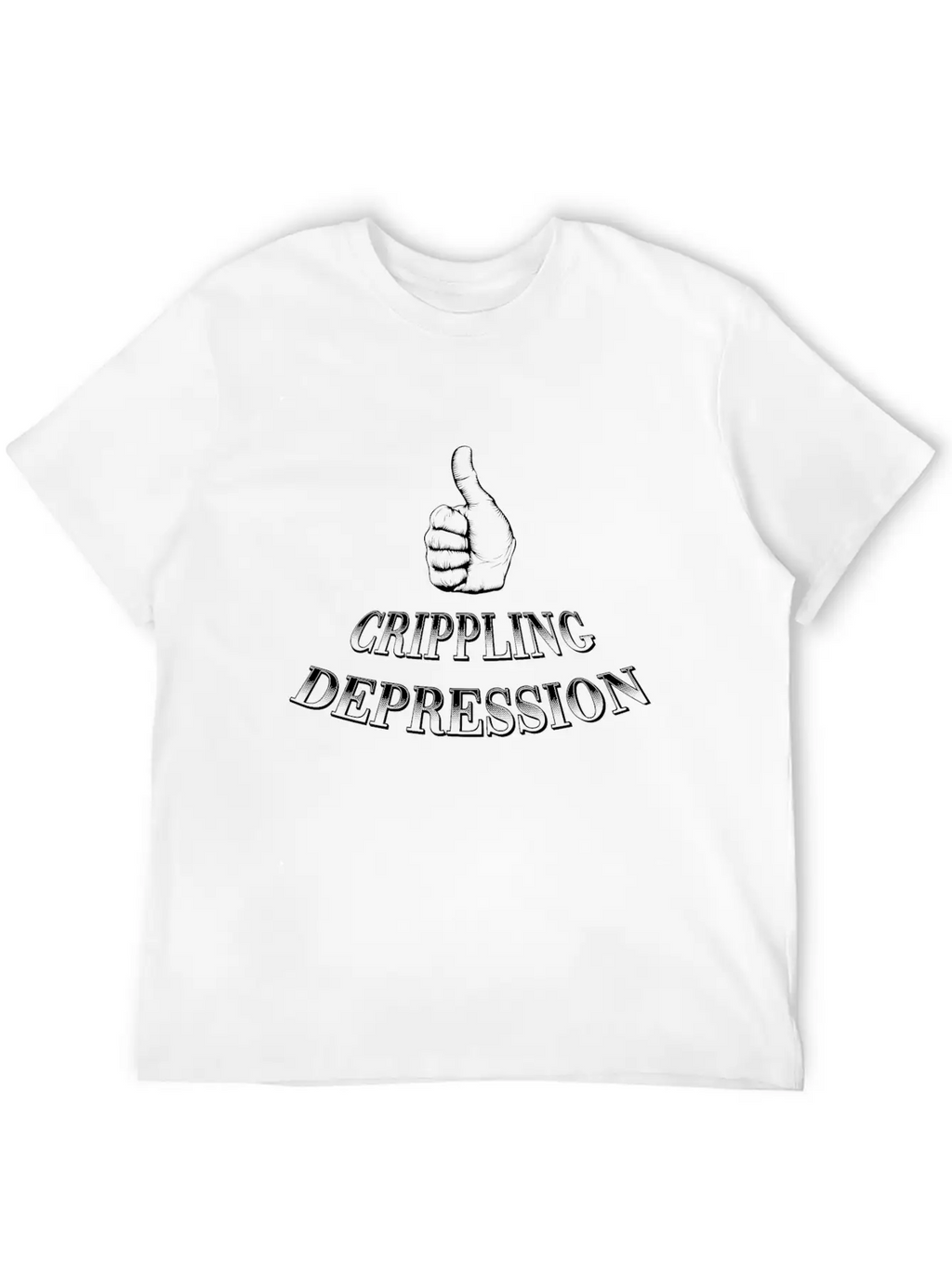 Crippling Depression Unisex Short Sleeve Soft Cotton T-Shirt – Casual Everyday Wear