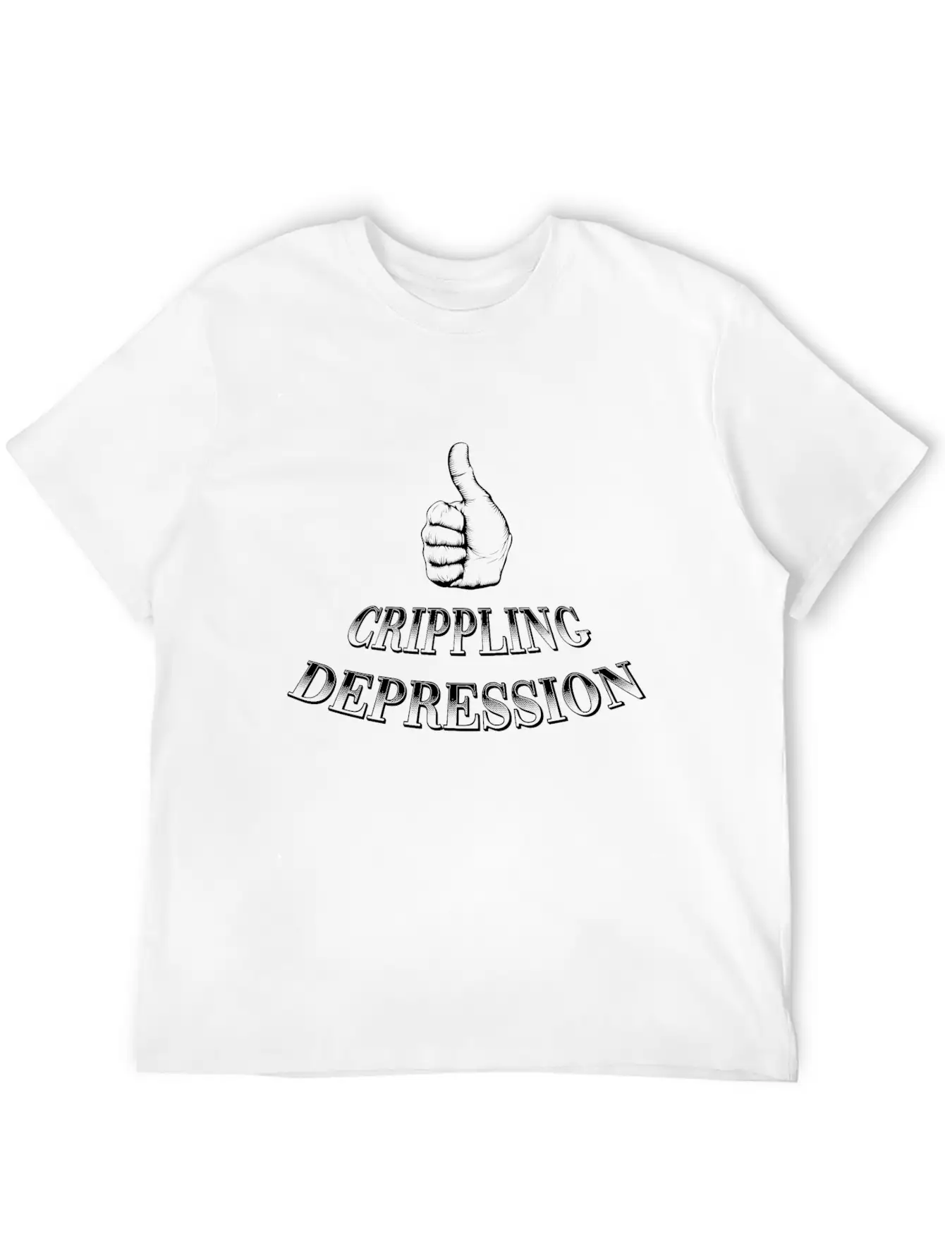 Crippling Depression Unisex Short Sleeve Soft Cotton T-Shirt – Casual Everyday Wear