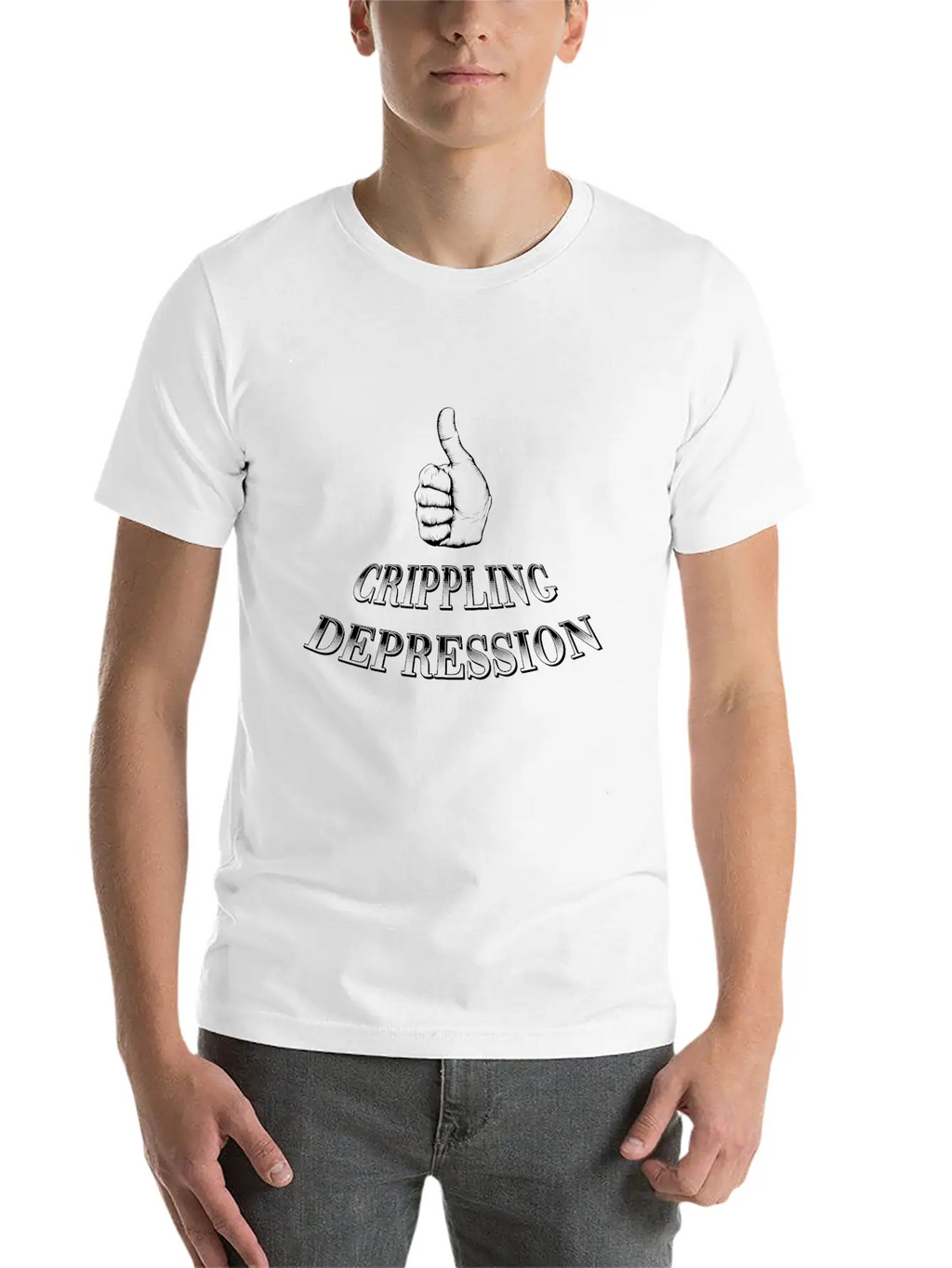 Crippling Depression Unisex Short Sleeve Soft Cotton T-Shirt – Casual Everyday Wear