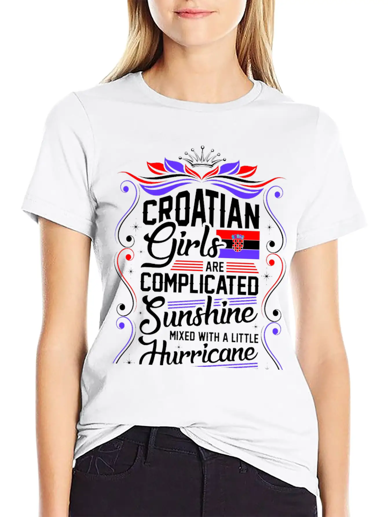 Croatian Girls Are Completed Sunshine Unisex Short Sleeve Soft Cotton T-Shirt – Casual Everyday Wear