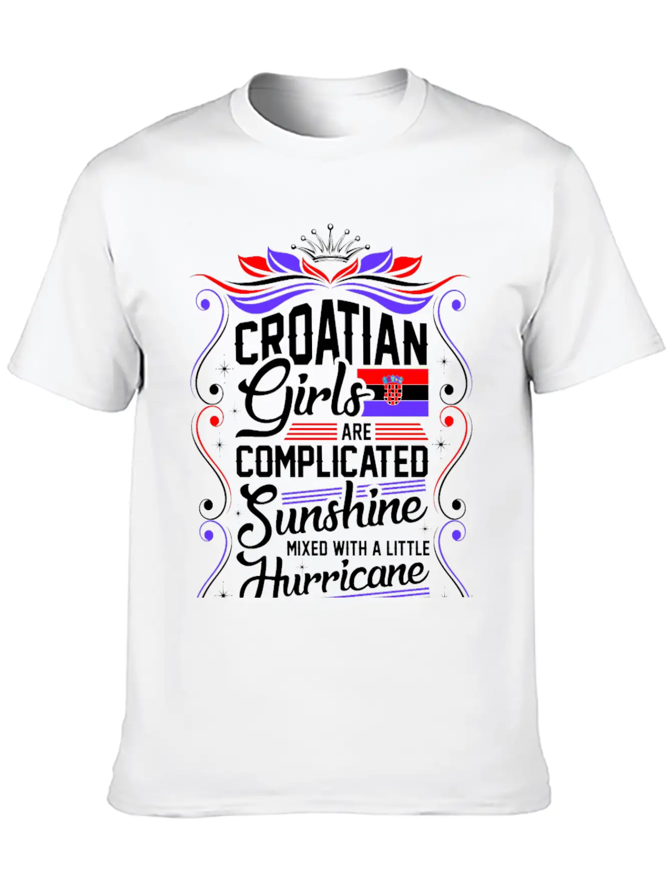 Croatian Girls Are Completed Sunshine Unisex Short Sleeve Soft Cotton T-Shirt – Casual Everyday Wear