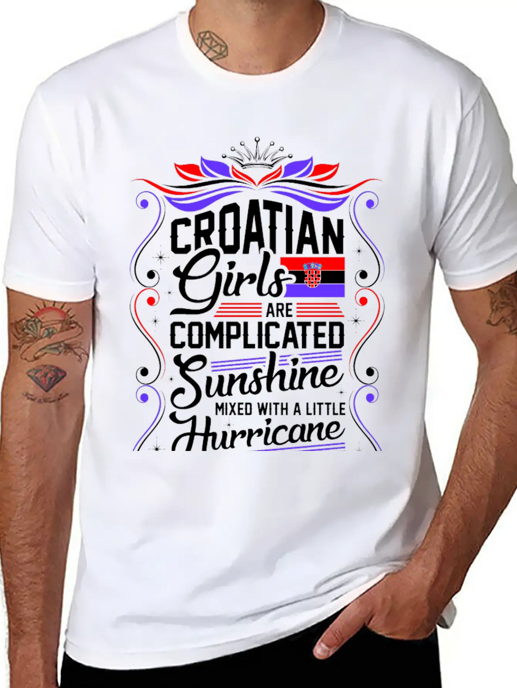 Croatian Girls Are Completed Sunshine Unisex Short Sleeve Soft Cotton T-Shirt – Casual Everyday Wear