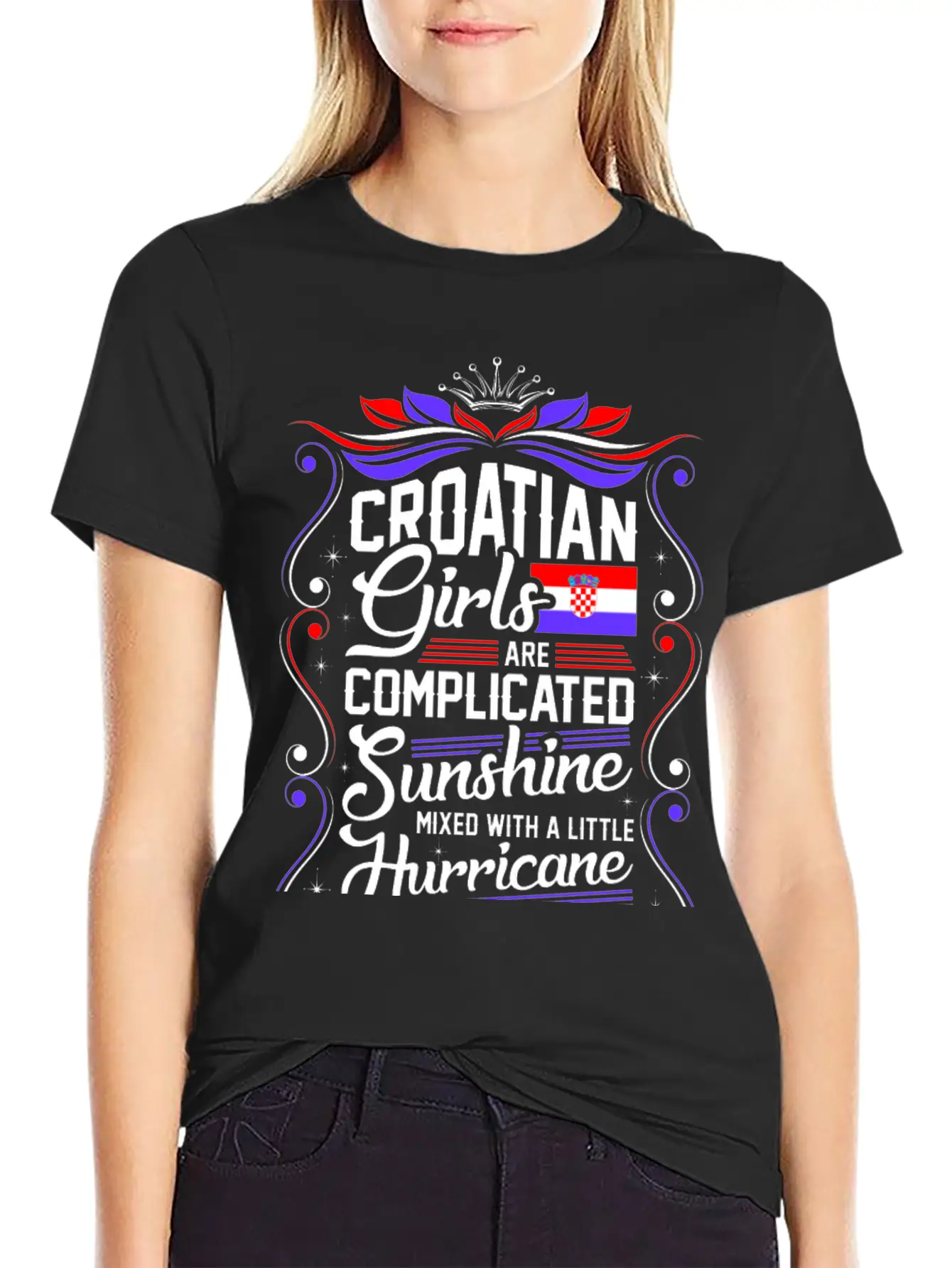 Croatian Girls Are Completed Sunshine Unisex Short Sleeve Soft Cotton T-Shirt – Casual Everyday Wear