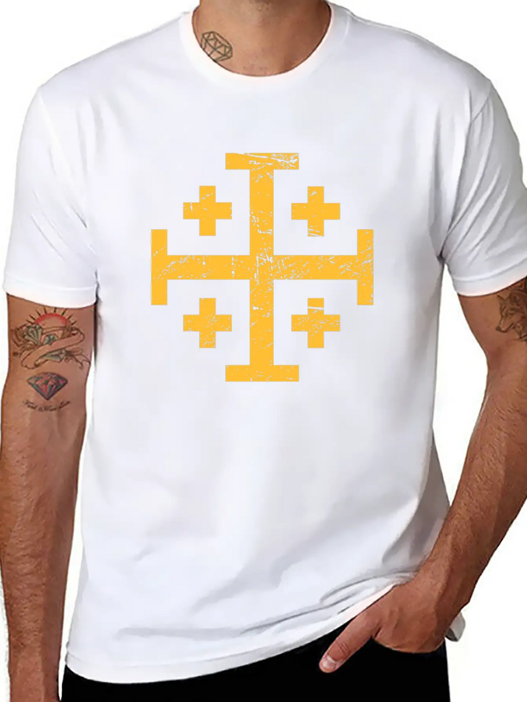 Cross Of Jerusalem | Renaissance Festival Unisex Casual T-Shirt – Clean Design For Daily Comfort