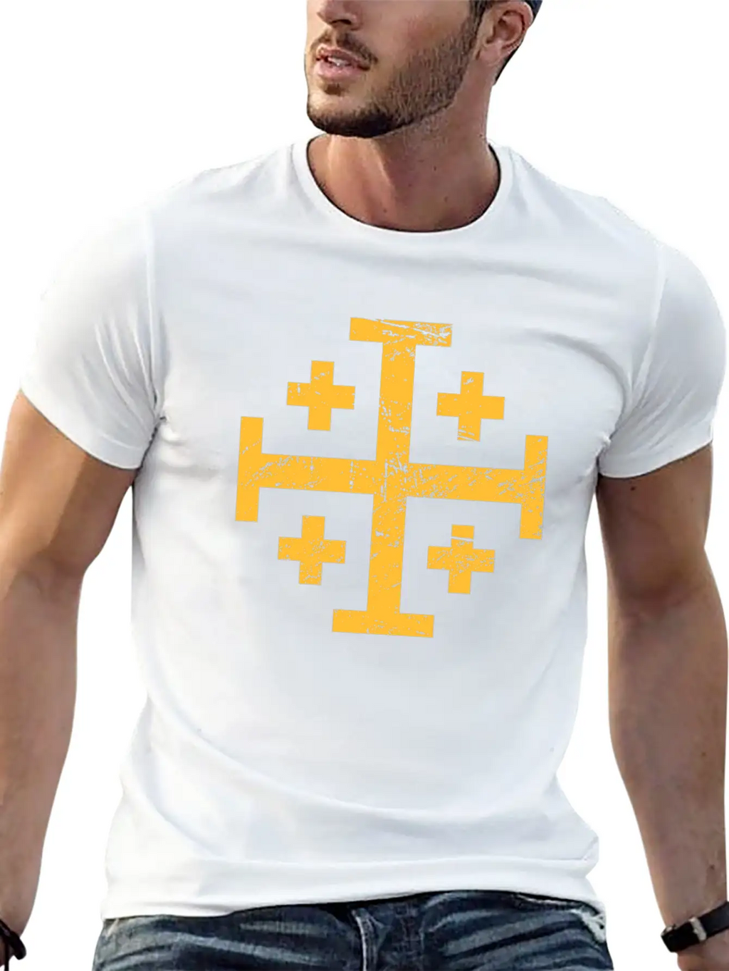 Cross Of Jerusalem | Renaissance Festival Unisex Casual T-Shirt – Clean Design For Daily Comfort