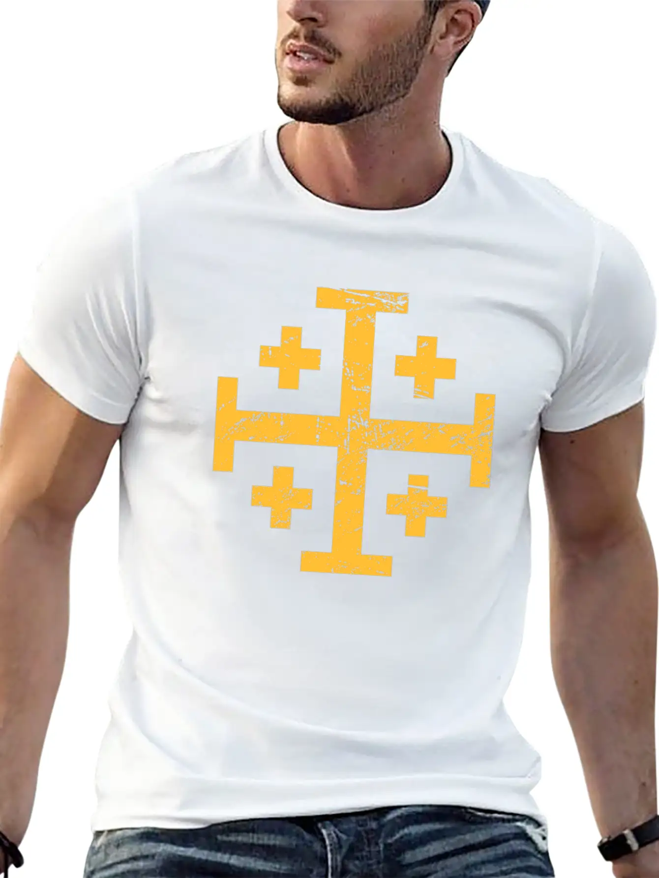 Cross Of Jerusalem | Renaissance Festival Unisex Casual T-Shirt – Clean Design For Daily Comfort