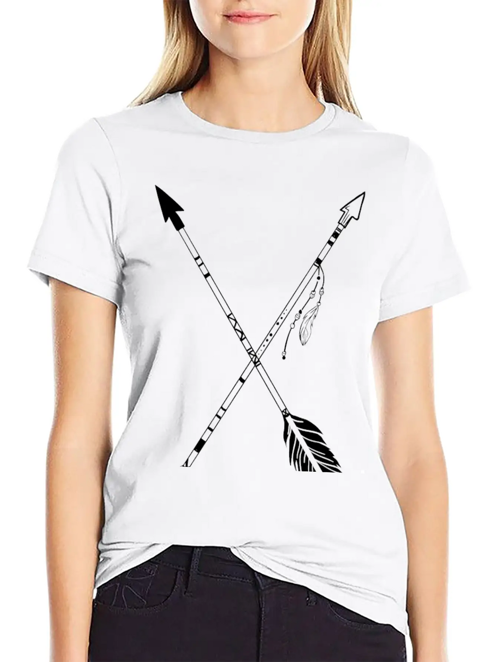 Crossed Indian Arrows Unisex Casual T-Shirt – Clean Design For Daily Comfort