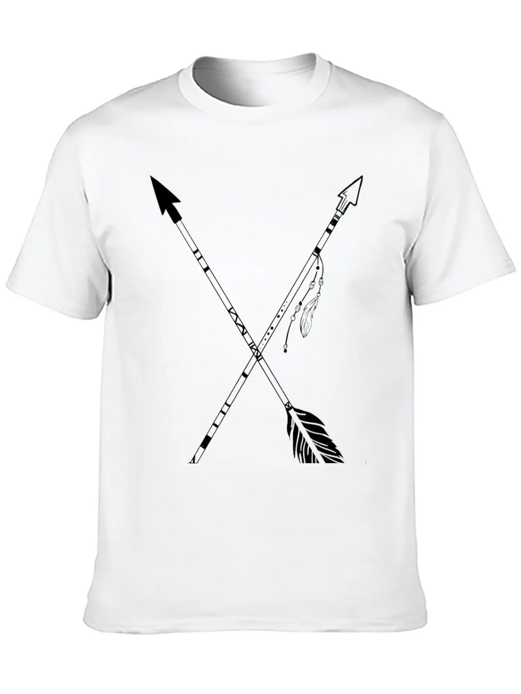 Crossed Indian Arrows Unisex Casual T-Shirt – Clean Design For Daily Comfort