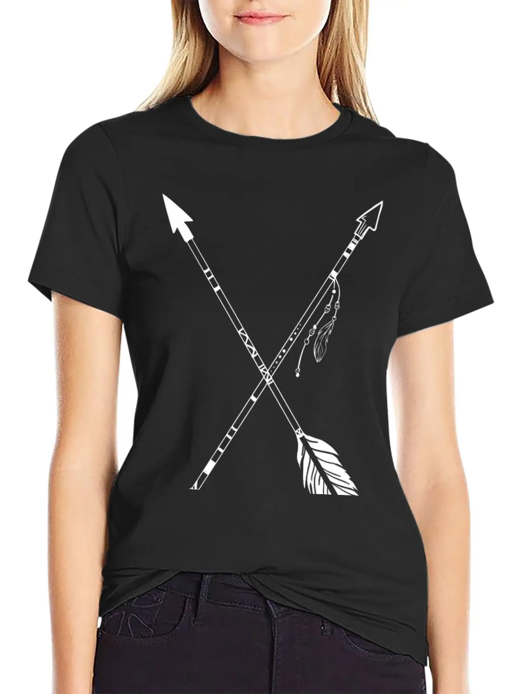 Crossed Indian Arrows Unisex Casual T-Shirt – Clean Design For Daily Comfort