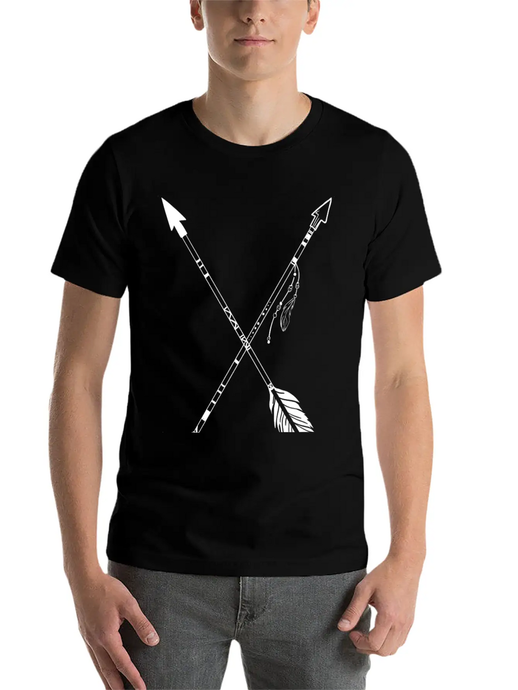 Crossed Indian Arrows Unisex Casual T-Shirt – Clean Design For Daily Comfort