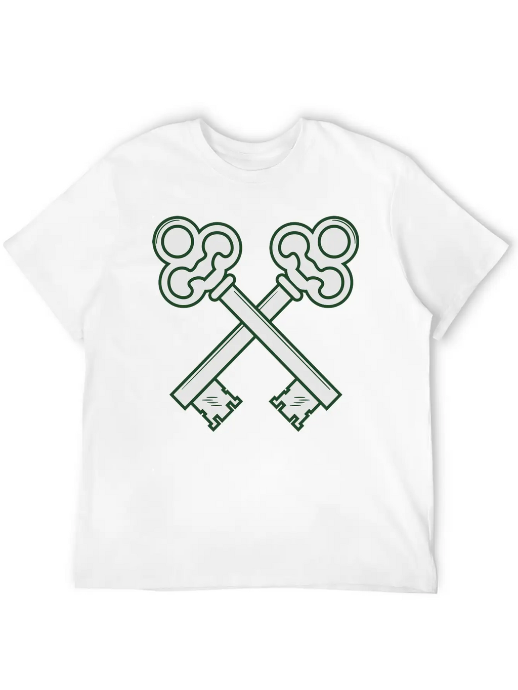 Crossed Keys Unisex Short Sleeve Soft Cotton T-Shirt – Casual Everyday Wear