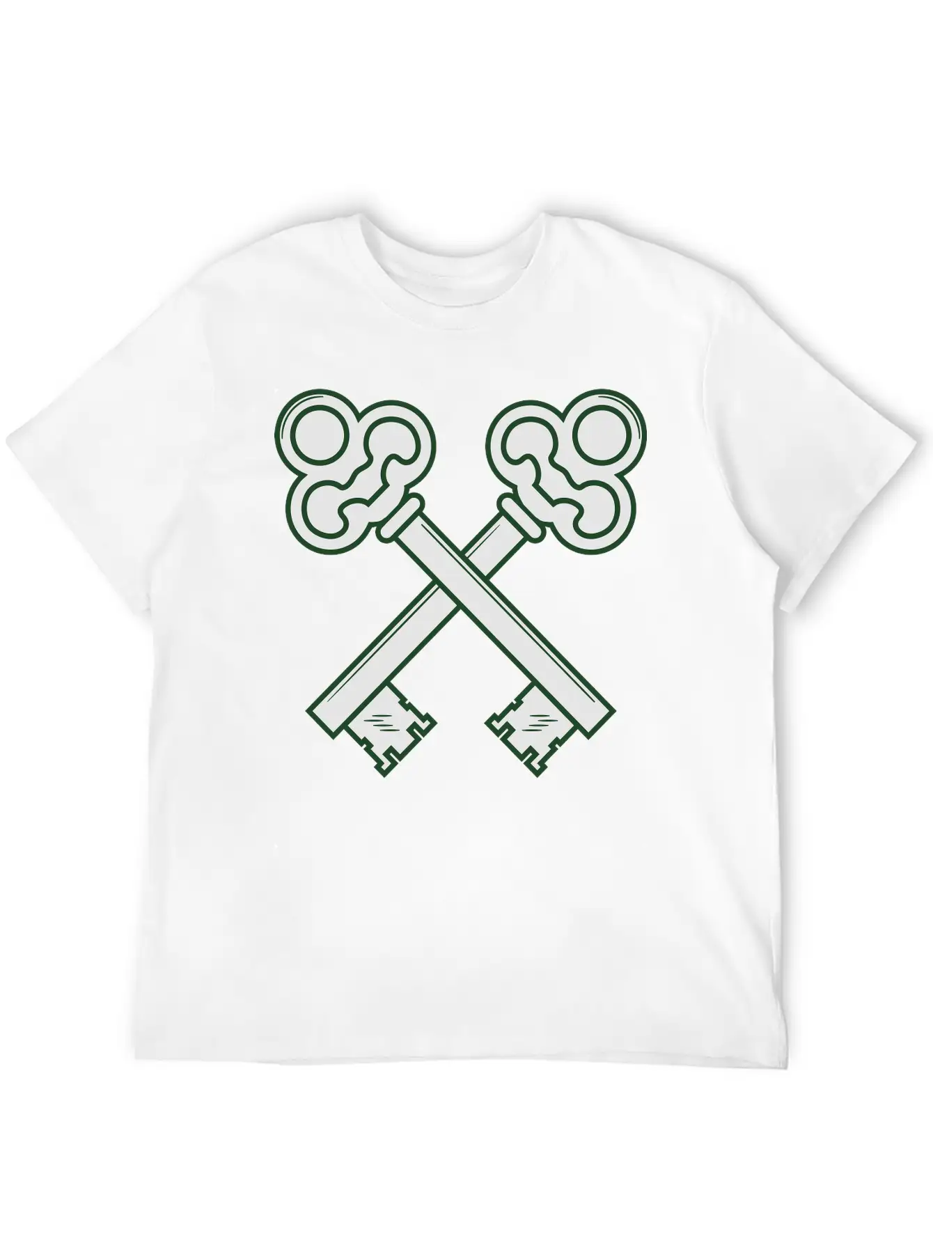 Crossed Keys Unisex Short Sleeve Soft Cotton T-Shirt – Casual Everyday Wear