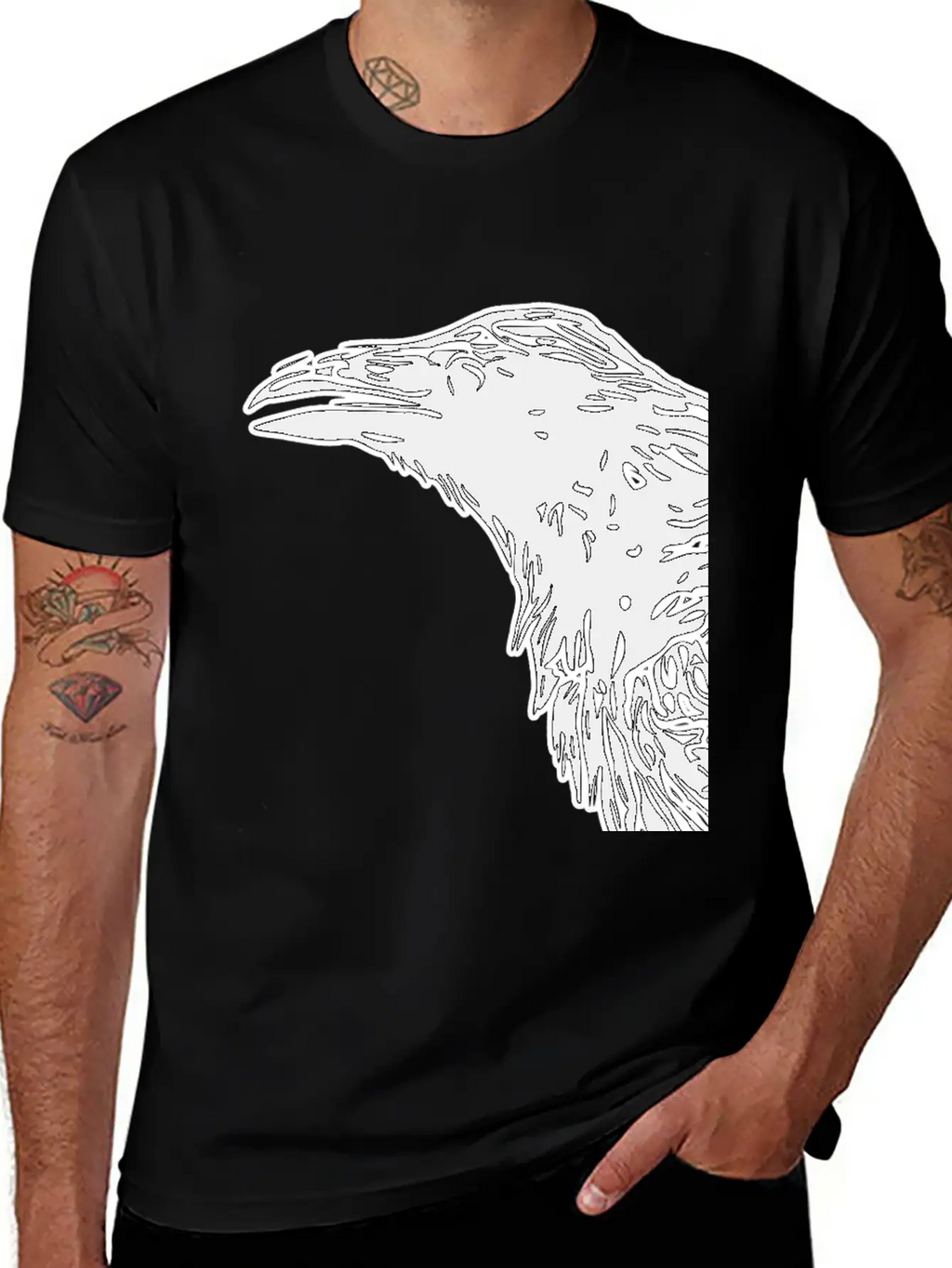 Crow Essential Cotton Tee For Daily Outfits – Unisex Style