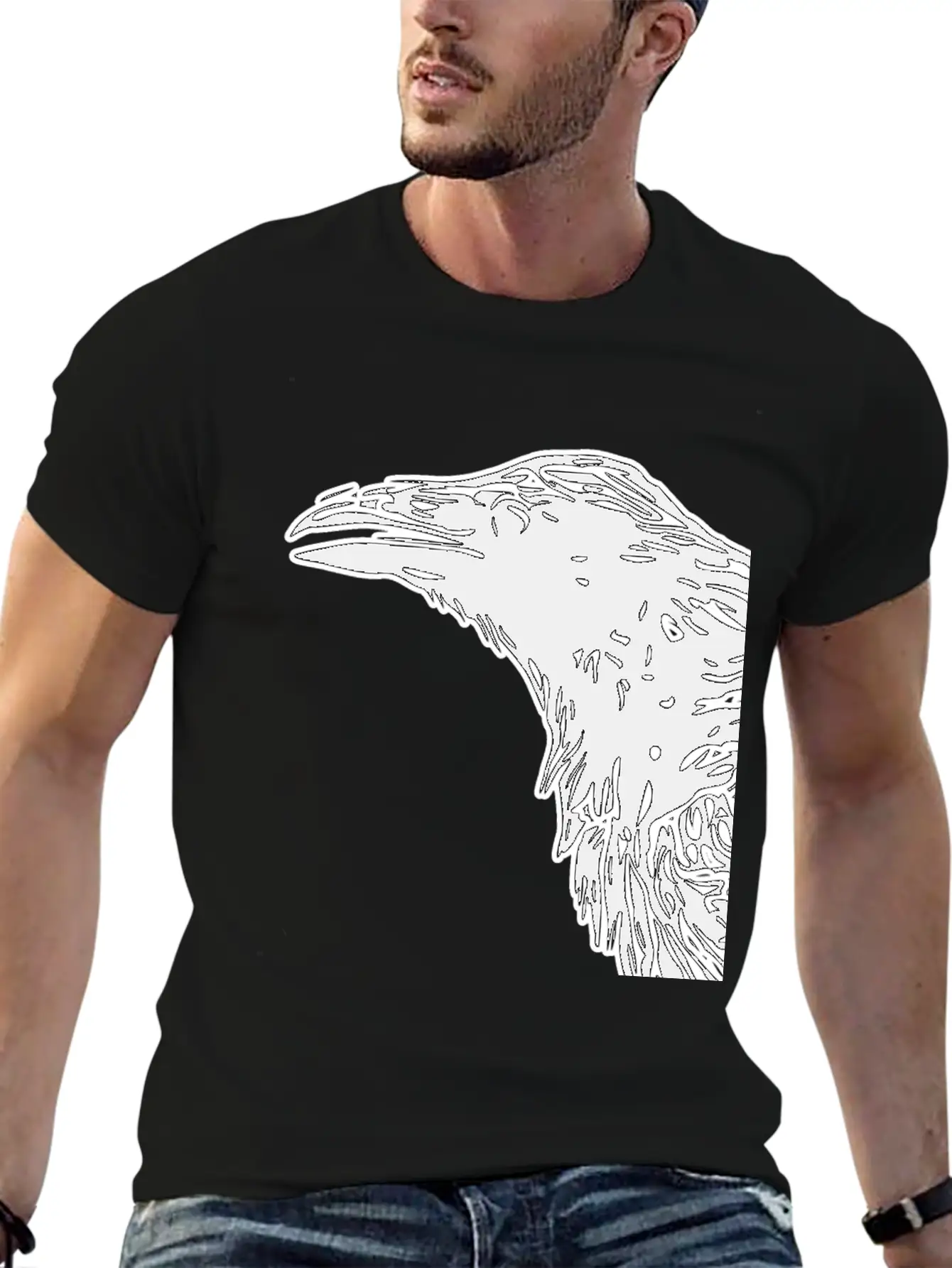 Crow Essential Cotton Tee For Daily Outfits – Unisex Style