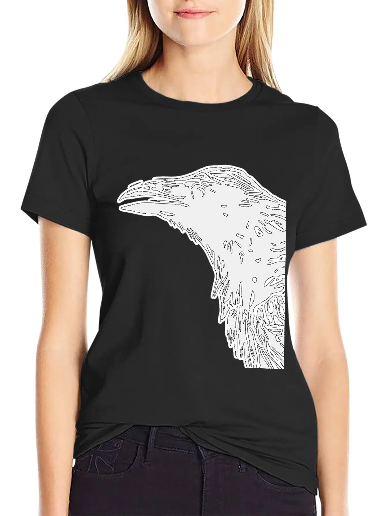 Crow Essential Cotton Tee For Daily Outfits – Unisex Style