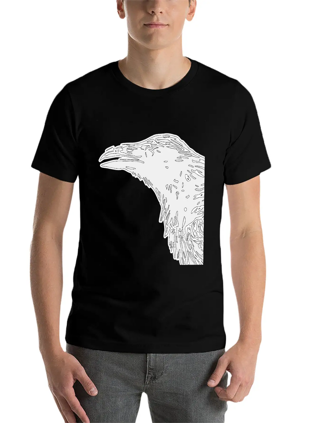 Crow Essential Cotton Tee For Daily Outfits – Unisex Style