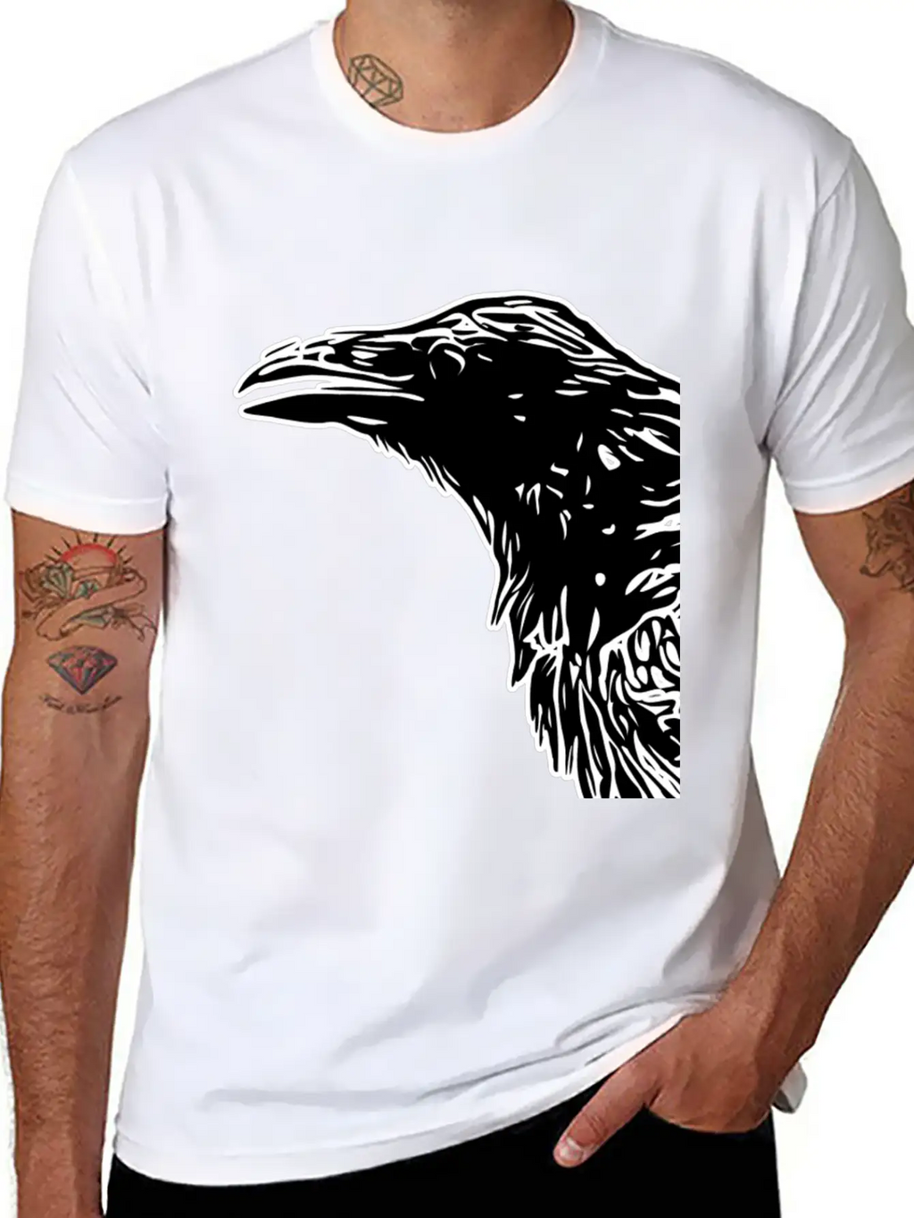 Crow Essential Cotton Tee For Daily Outfits – Unisex Style
