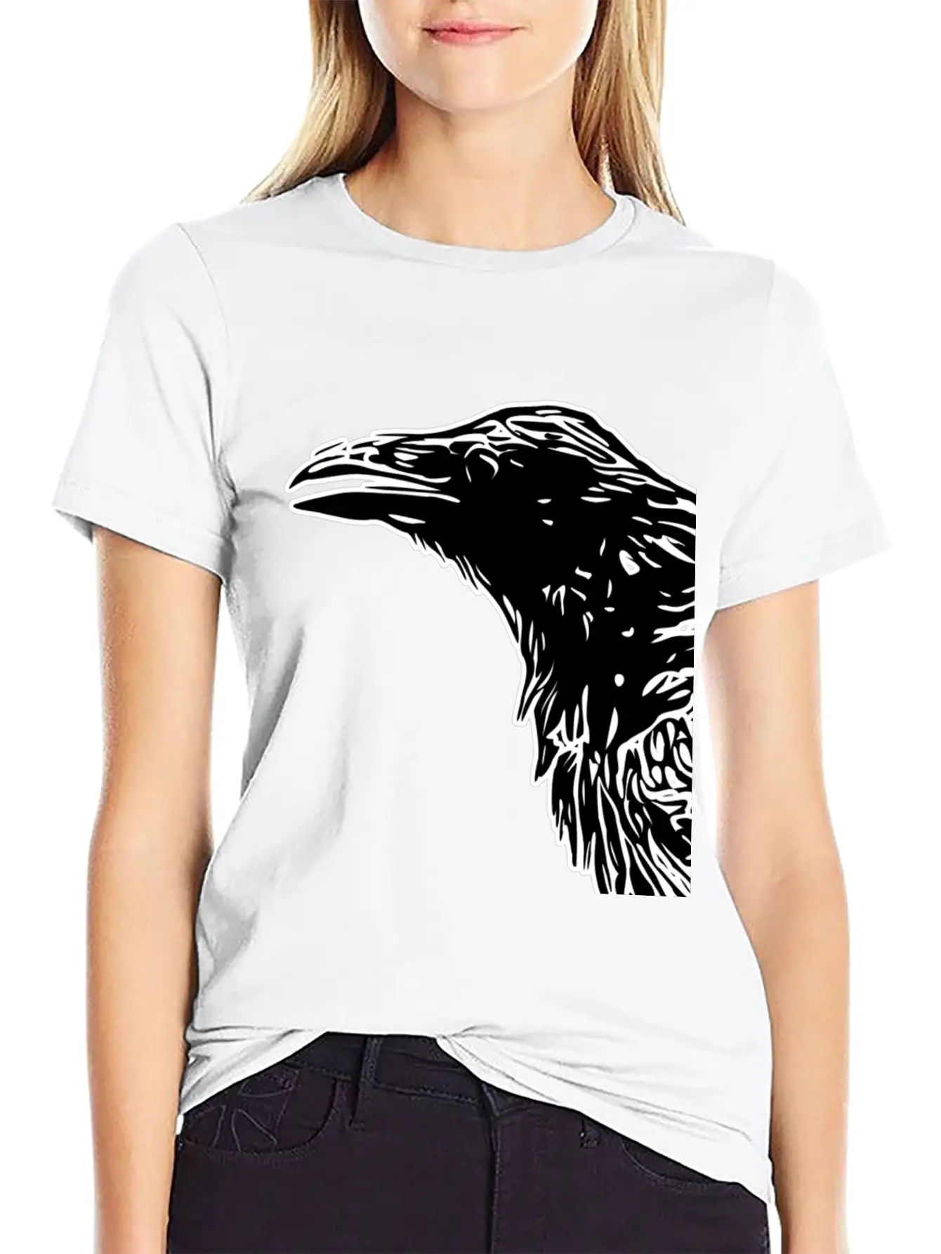 Crow Essential Cotton Tee For Daily Outfits – Unisex Style