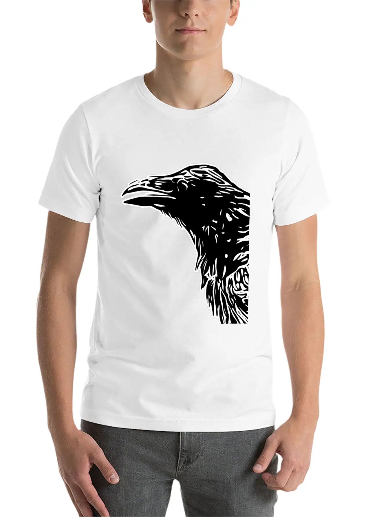 Crow Essential Cotton Tee For Daily Outfits – Unisex Style