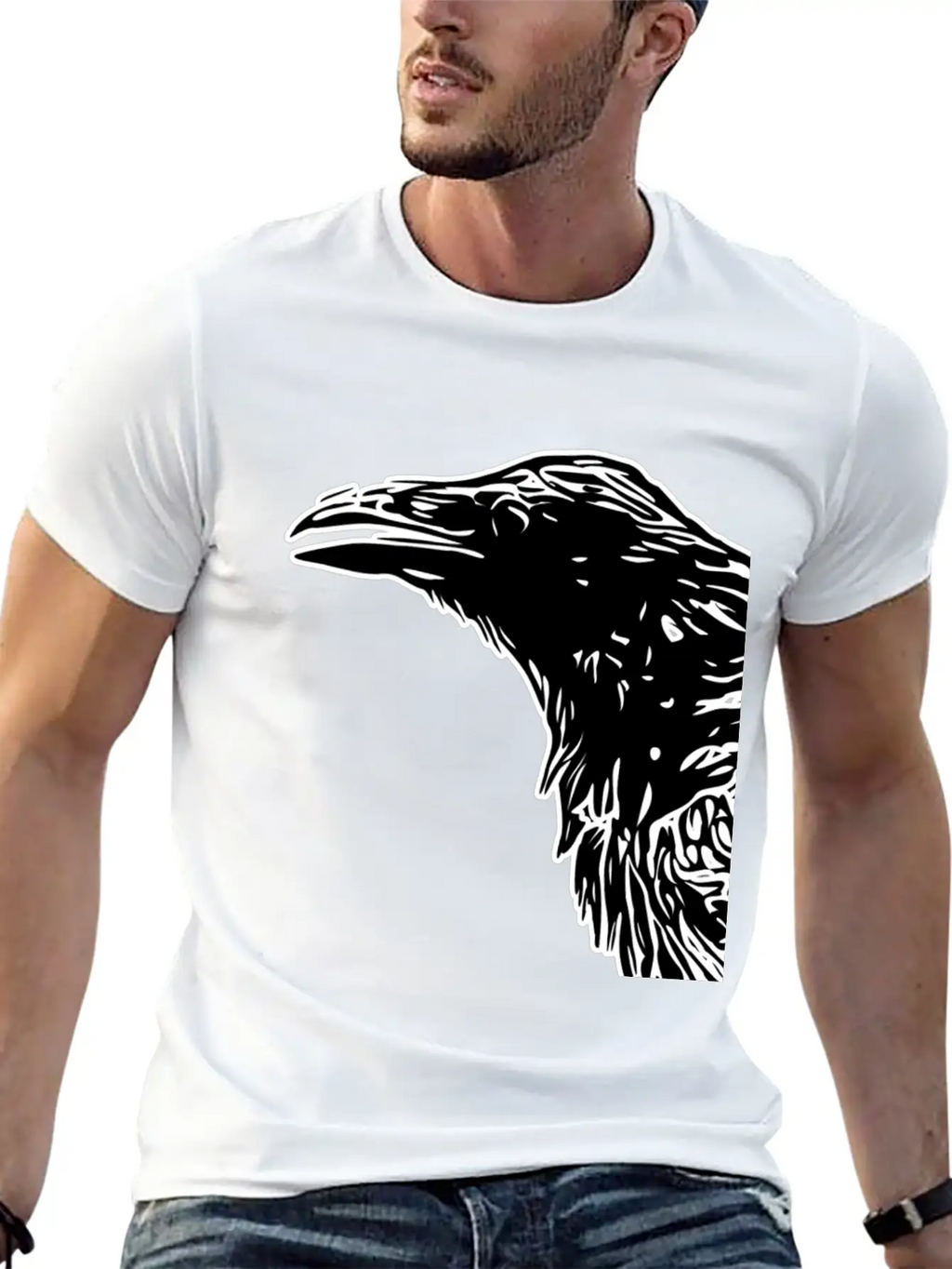 Crow Essential Cotton Tee For Daily Outfits – Unisex Style