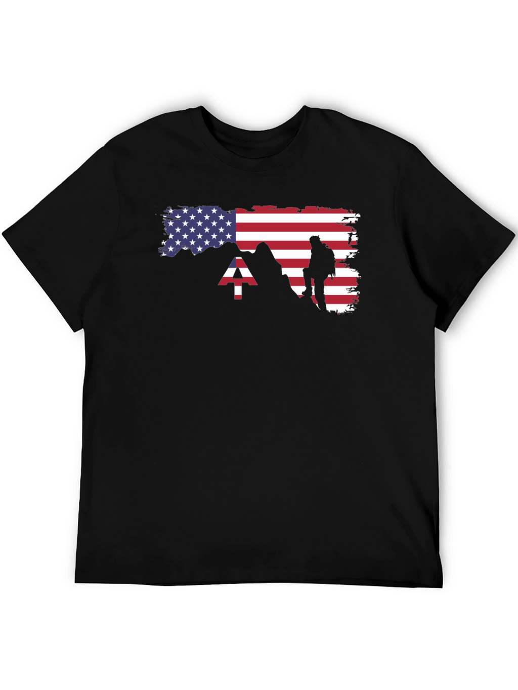 American Flag Mountain Hiker T-Shirt