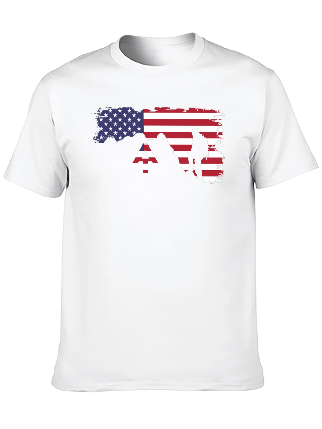 American Flag Mountain Hiker T-Shirt