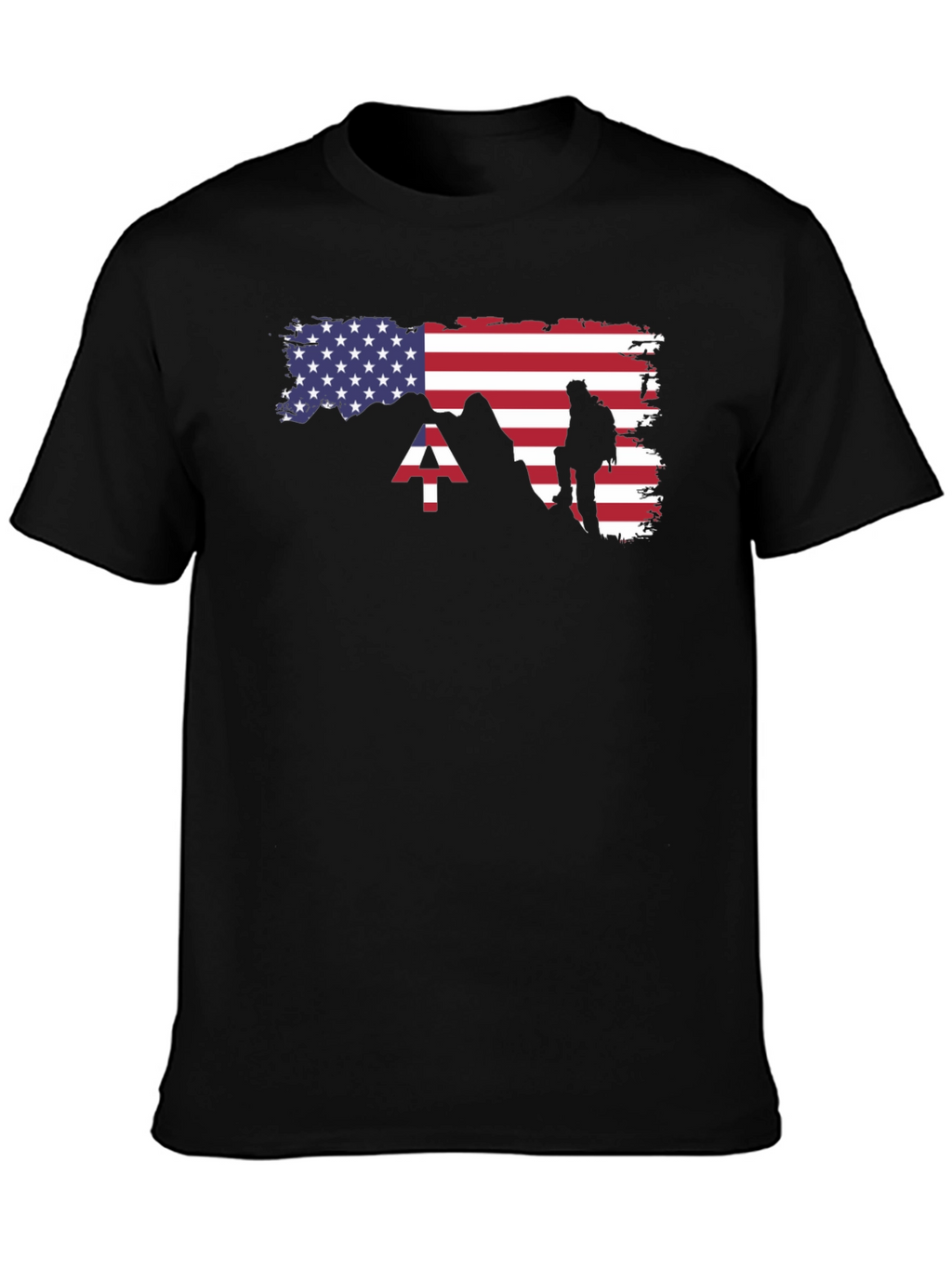 American Flag Mountain Hiker T-Shirt
