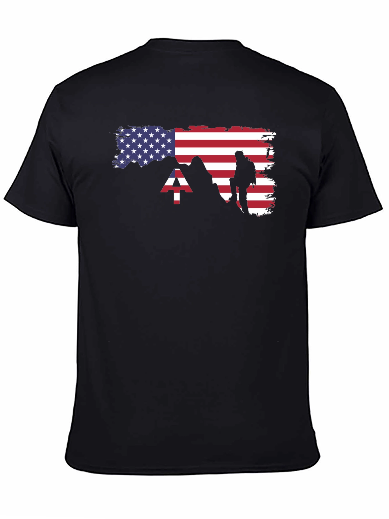American Flag Mountain Hiker T-Shirt