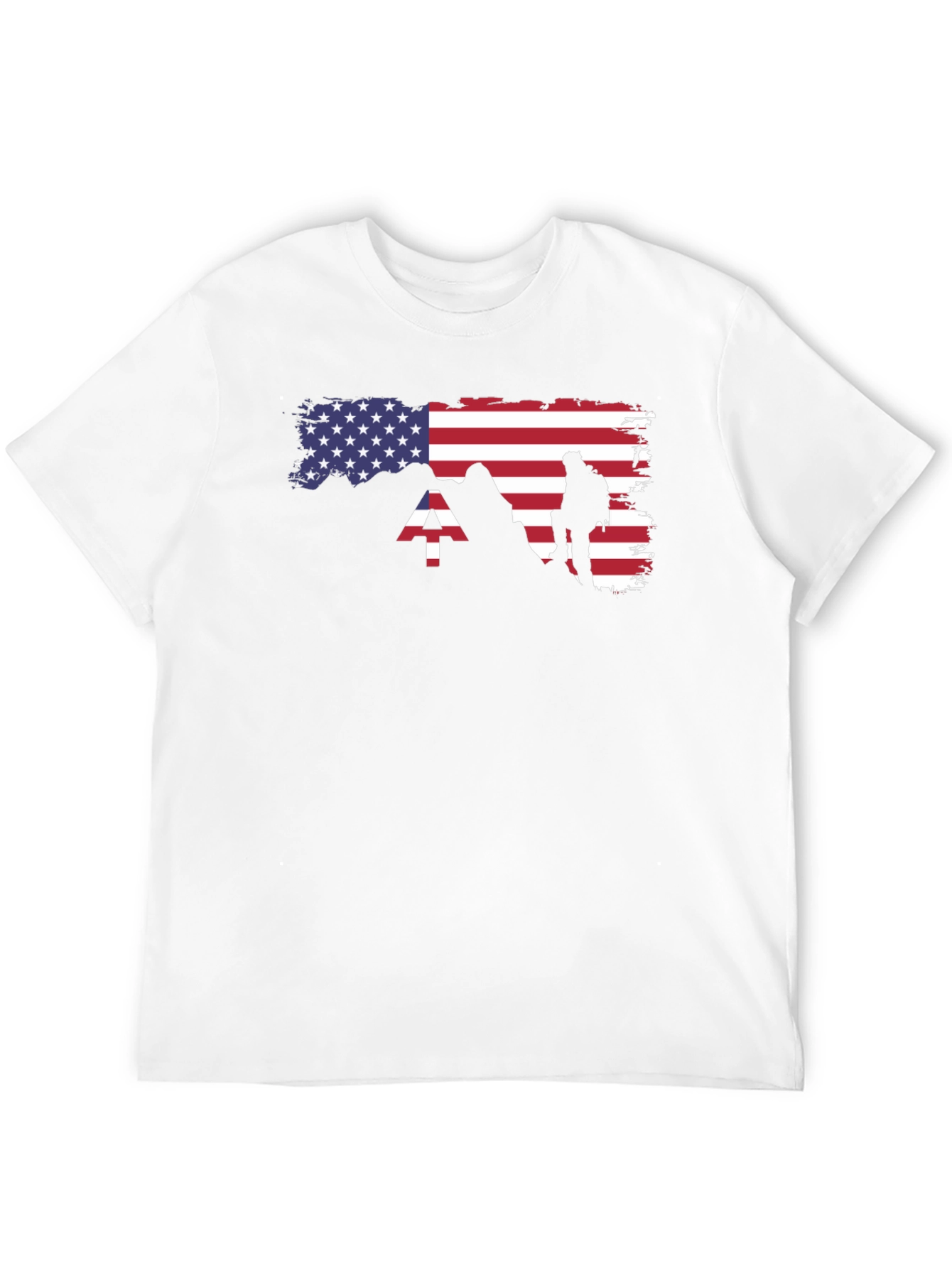American Flag Mountain Hiker T-Shirt