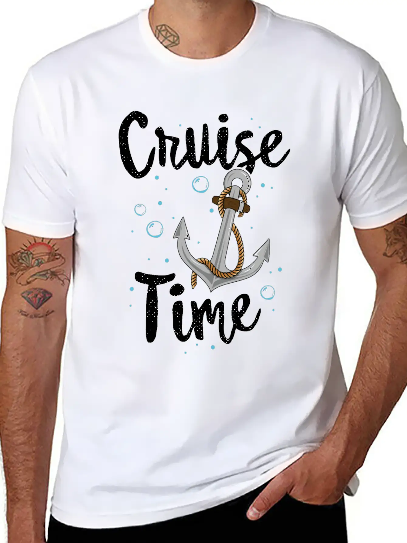 Cruise Time TShirt Family Vacation Anchor Kids Stylish Everyday T-Shirt – Unisex Basic Cotton Tee