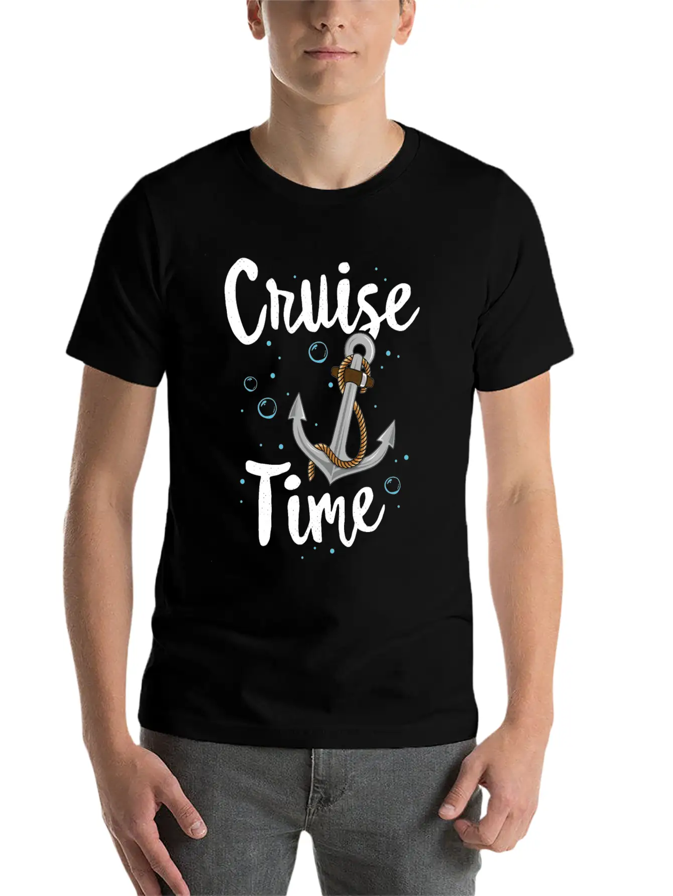Cruise Time TShirt Family Vacation Anchor Kids Stylish Everyday T-Shirt – Unisex Basic Cotton Tee