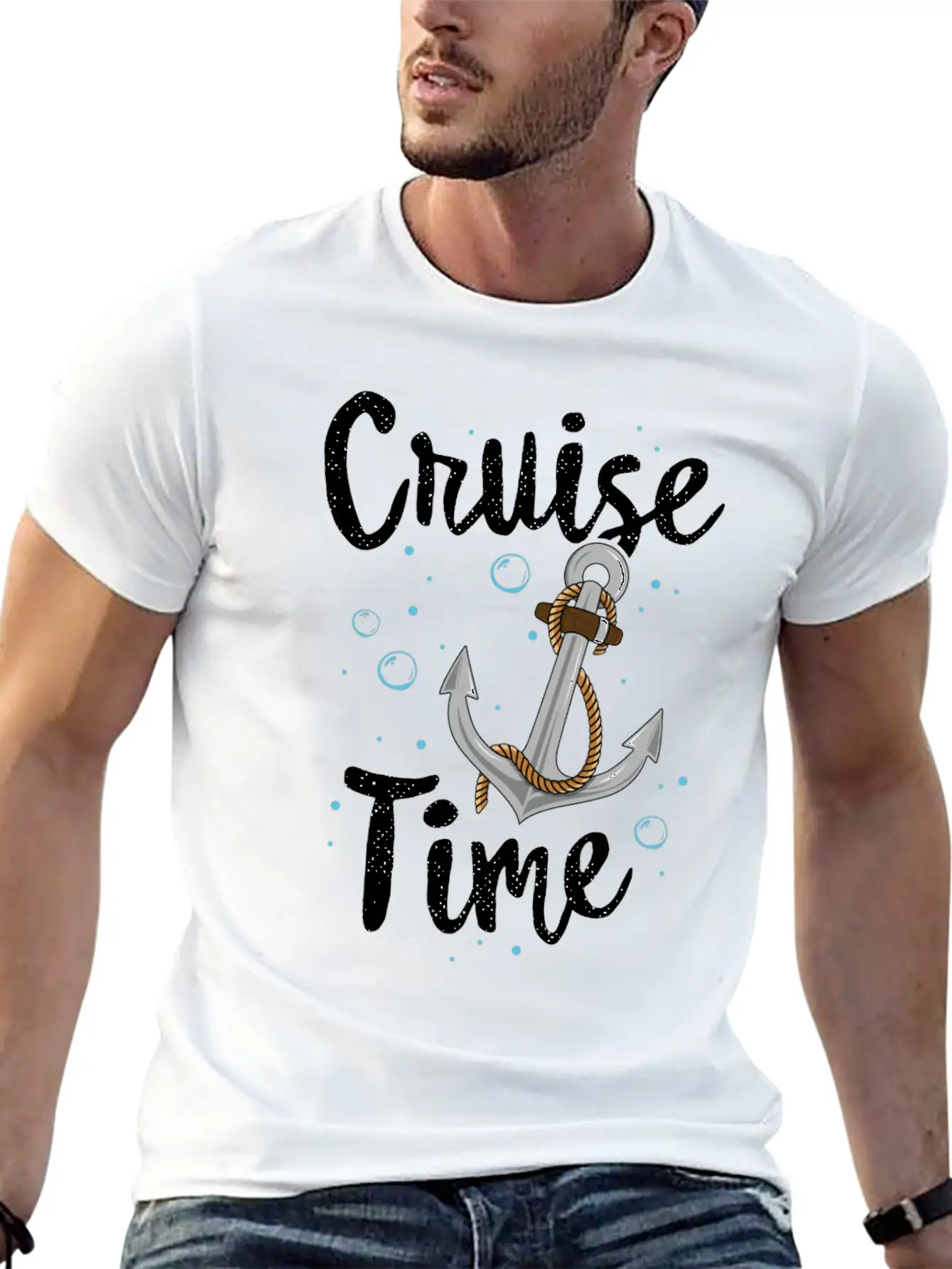 Cruise Time TShirt Family Vacation Anchor Kids Stylish Everyday T-Shirt – Unisex Basic Cotton Tee