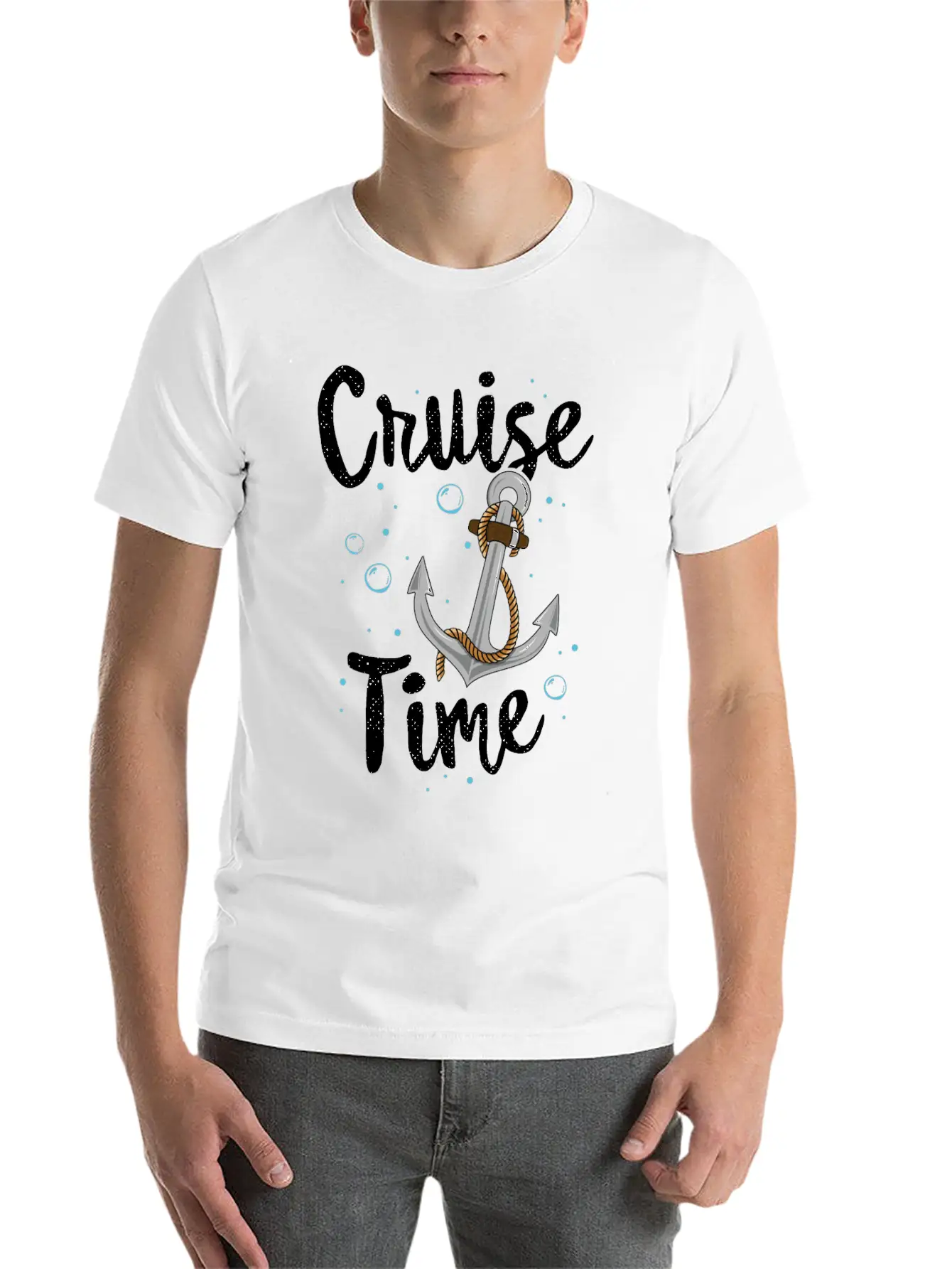 Cruise Time TShirt Family Vacation Anchor Kids Stylish Everyday T-Shirt – Unisex Basic Cotton Tee