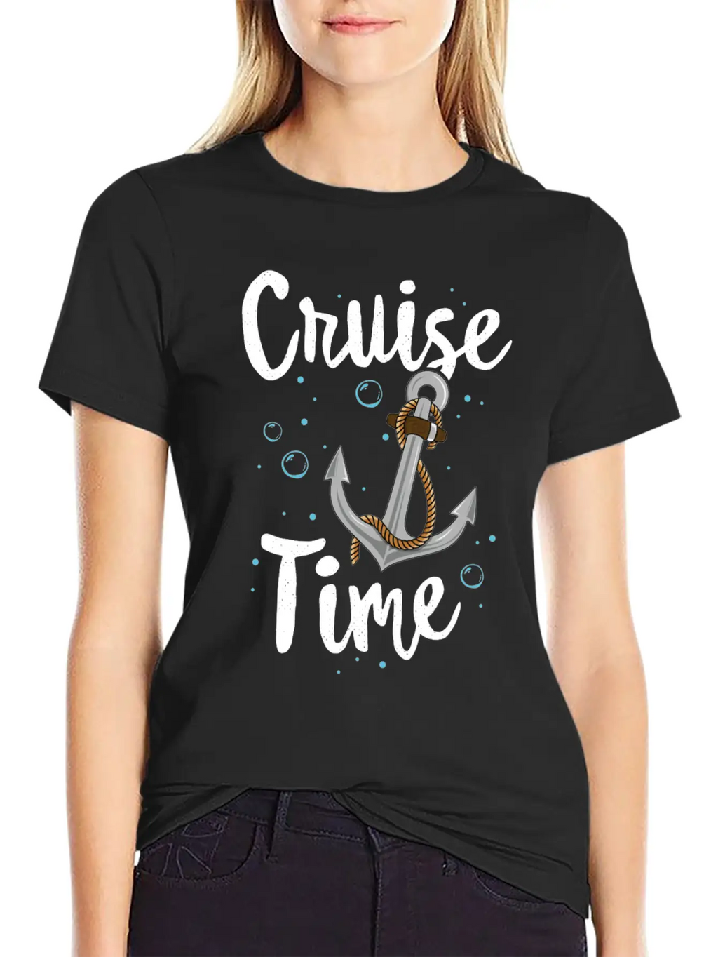 Cruise Time TShirt Family Vacation Anchor Kids Stylish Everyday T-Shirt – Unisex Basic Cotton Tee