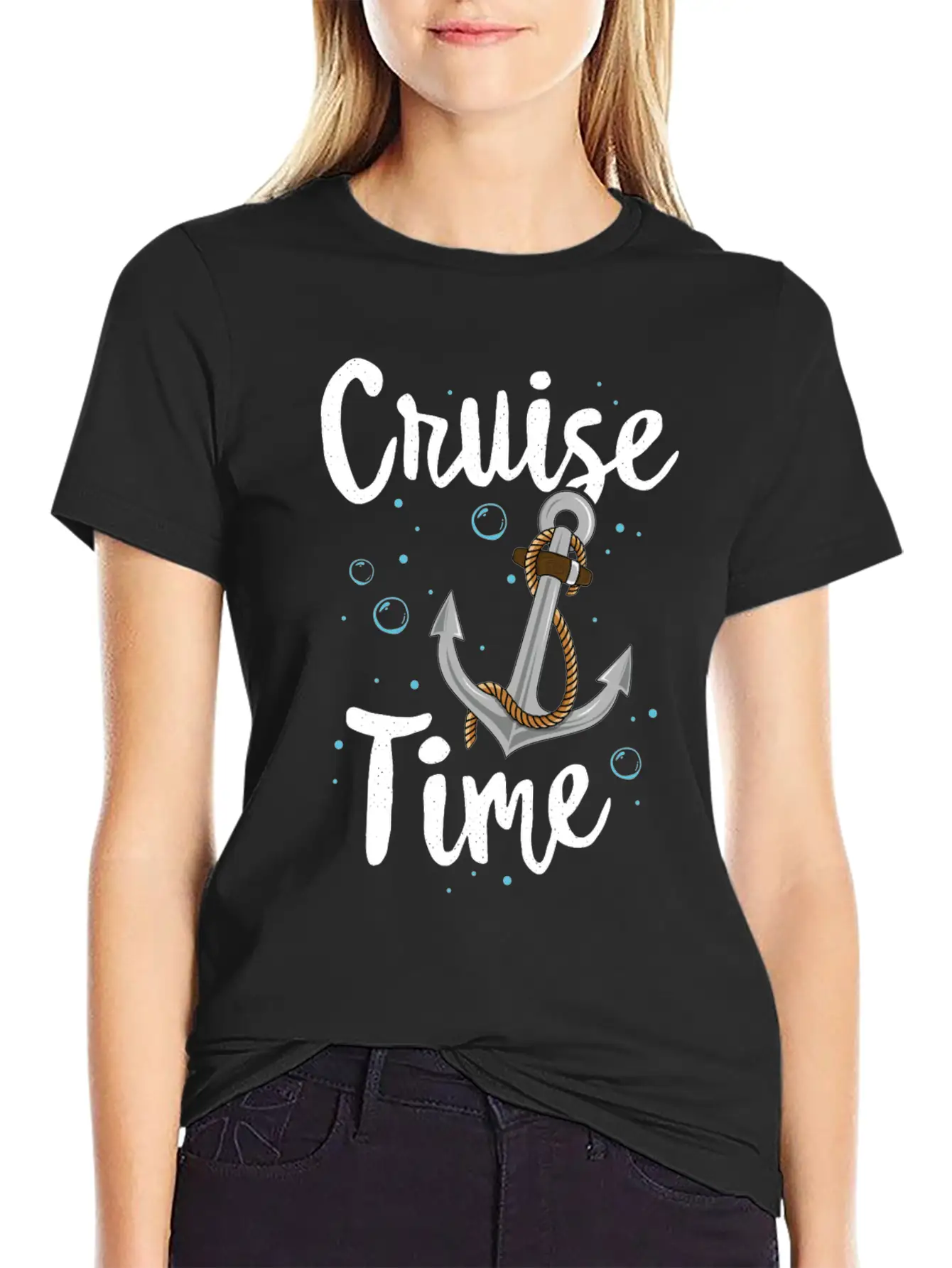 Cruise Time TShirt Family Vacation Anchor Kids Stylish Everyday T-Shirt – Unisex Basic Cotton Tee