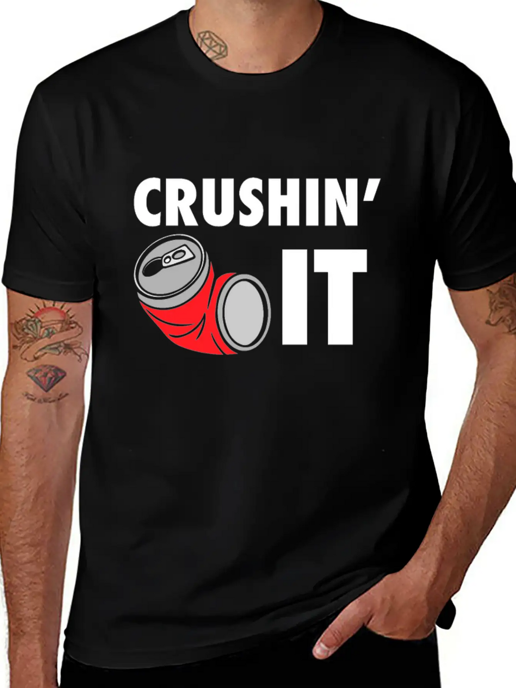 Crushin' It Workout Motivation - Gym Workout Fitne Unisex Casual T-Shirt – Clean Design For Daily Comfort