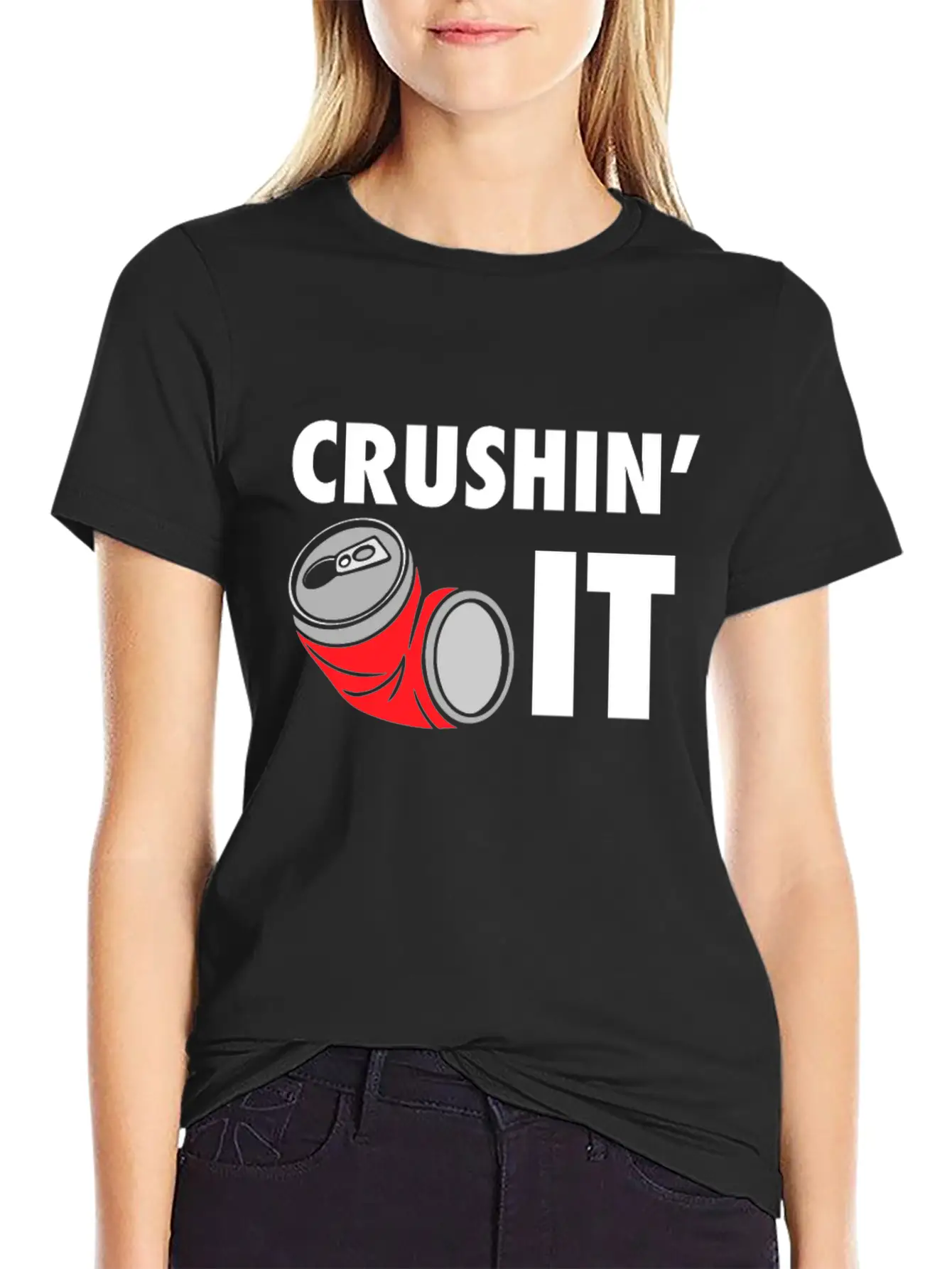 Crushin' It Workout Motivation - Gym Workout Fitne Unisex Casual T-Shirt – Clean Design For Daily Comfort