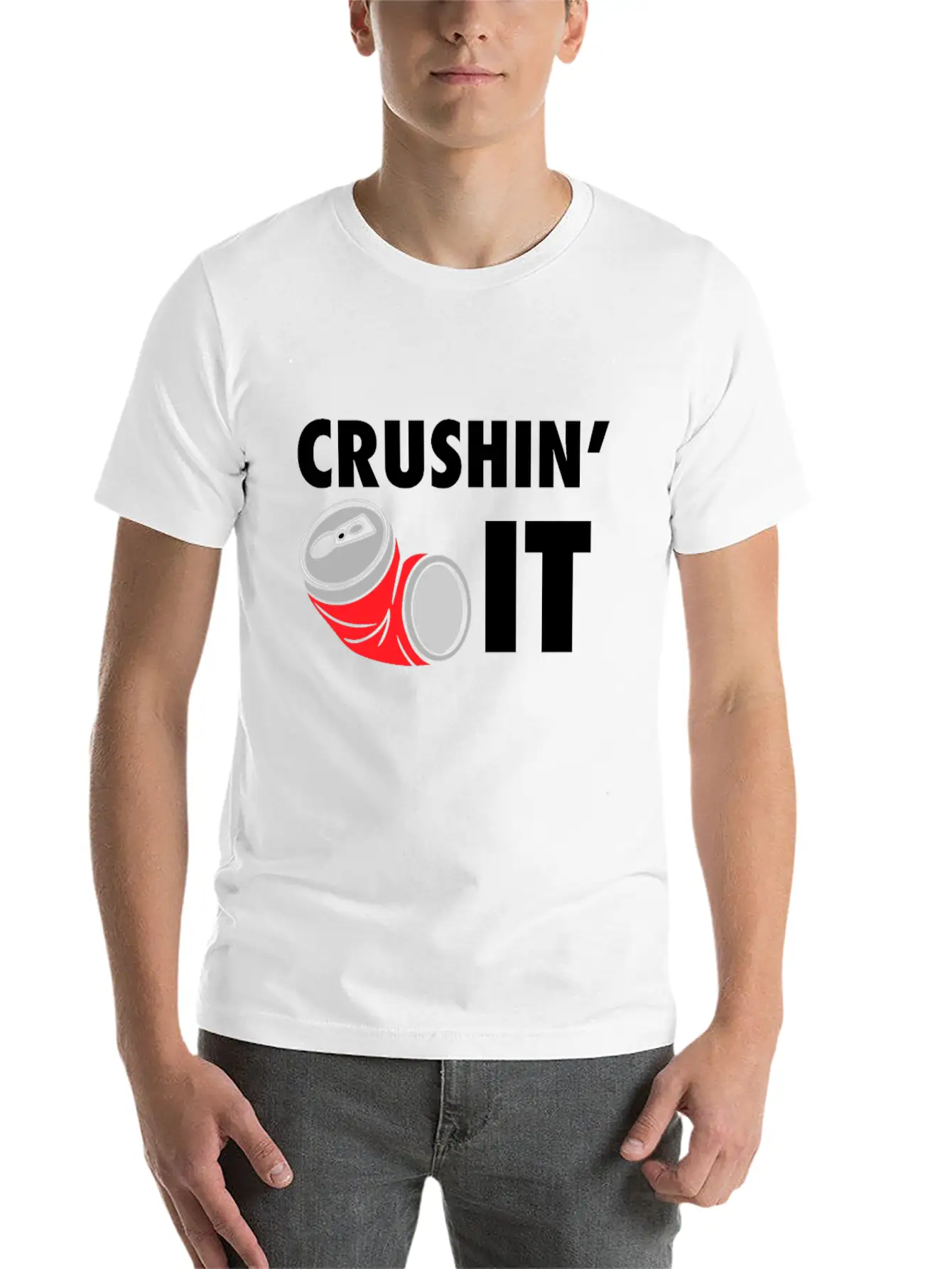 Crushin' It Workout Motivation - Gym Workout Fitne Unisex Casual T-Shirt – Clean Design For Daily Comfort