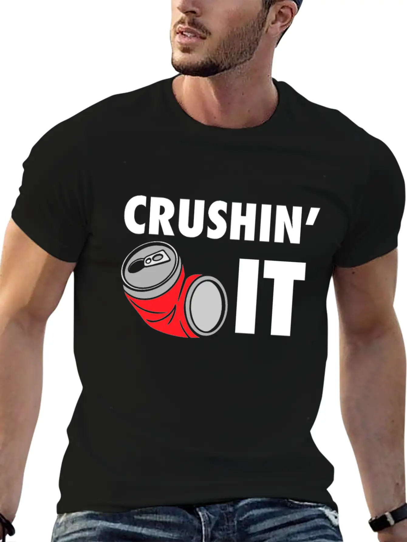 Crushin' It Workout Motivation - Gym Workout Fitne Unisex Casual T-Shirt – Clean Design For Daily Comfort