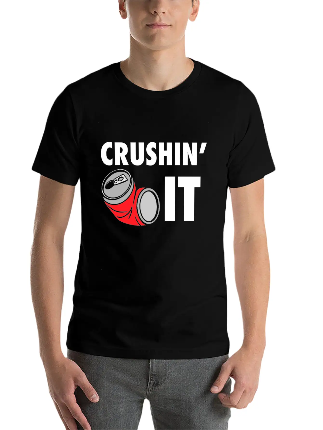 Crushin' It Workout Motivation - Gym Workout Fitne Unisex Casual T-Shirt – Clean Design For Daily Comfort