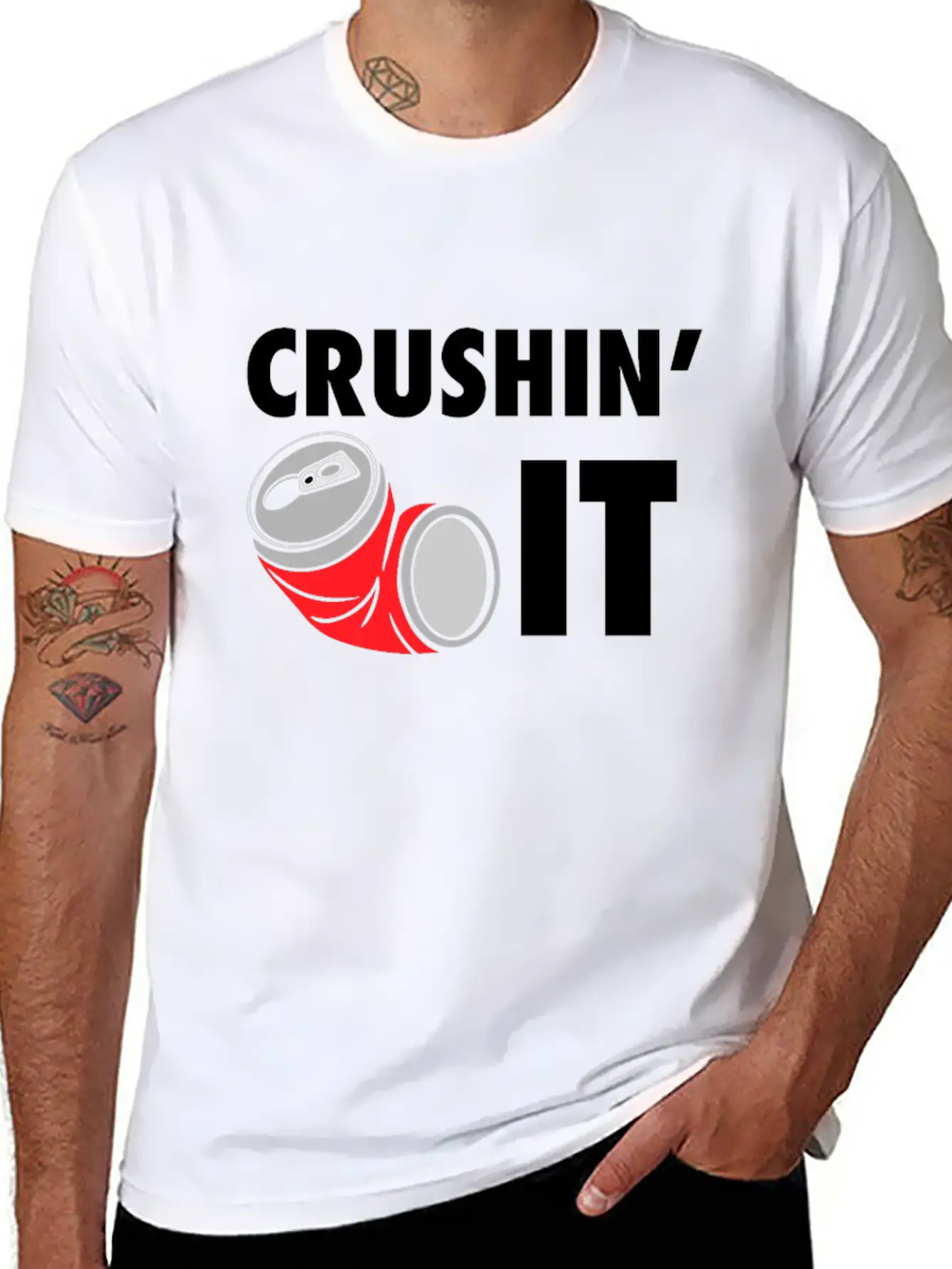 Crushin' It Workout Motivation - Gym Workout Fitne Unisex Casual T-Shirt – Clean Design For Daily Comfort