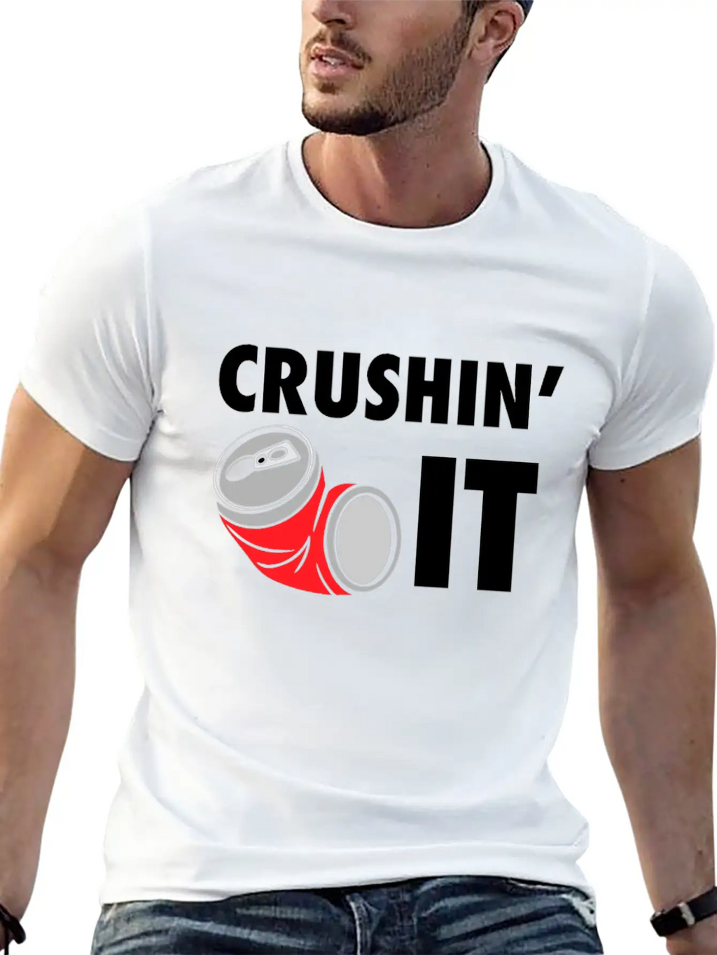 Crushin' It Workout Motivation - Gym Workout Fitne Unisex Casual T-Shirt – Clean Design For Daily Comfort