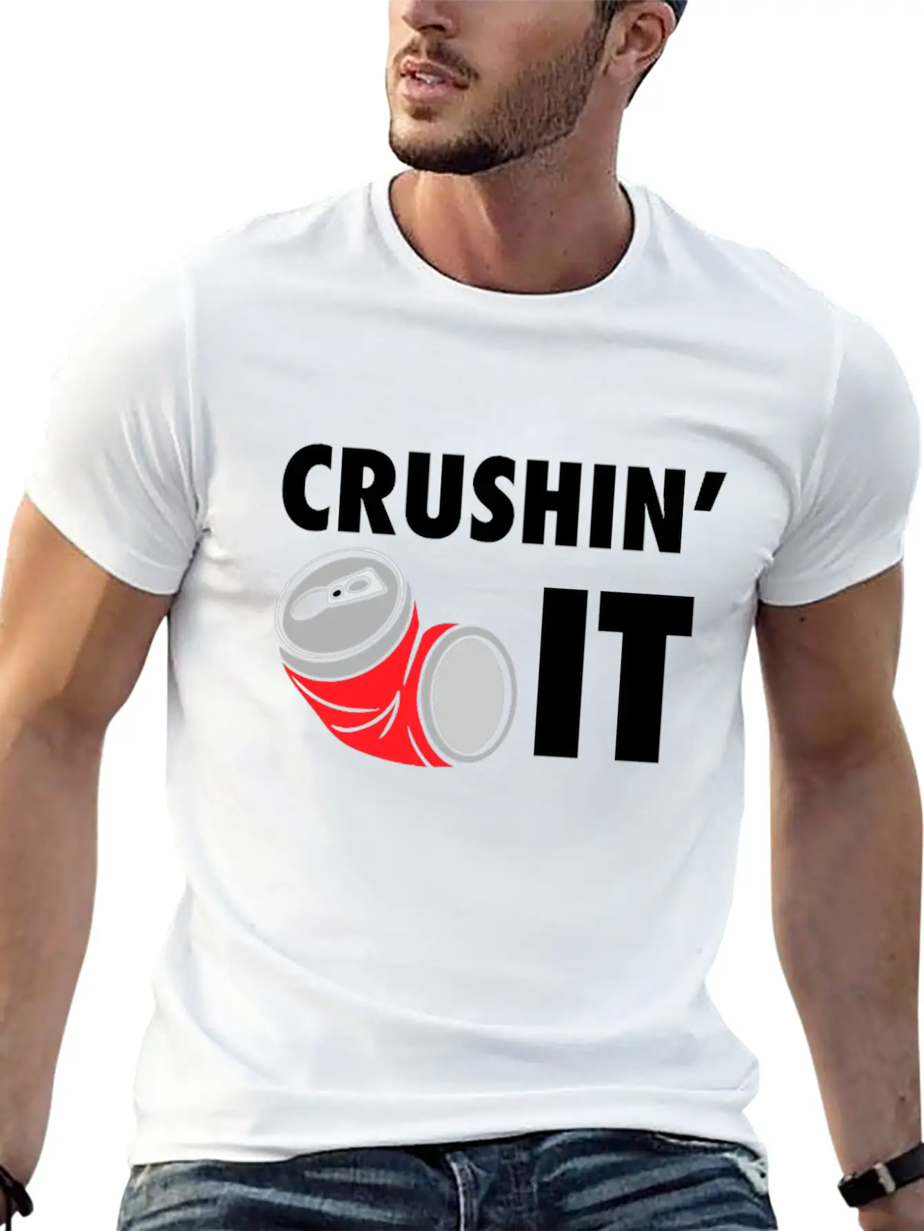 Crushin' It Workout Motivation - Gym Workout Fitne Unisex Casual T-Shirt – Clean Design For Daily Comfort