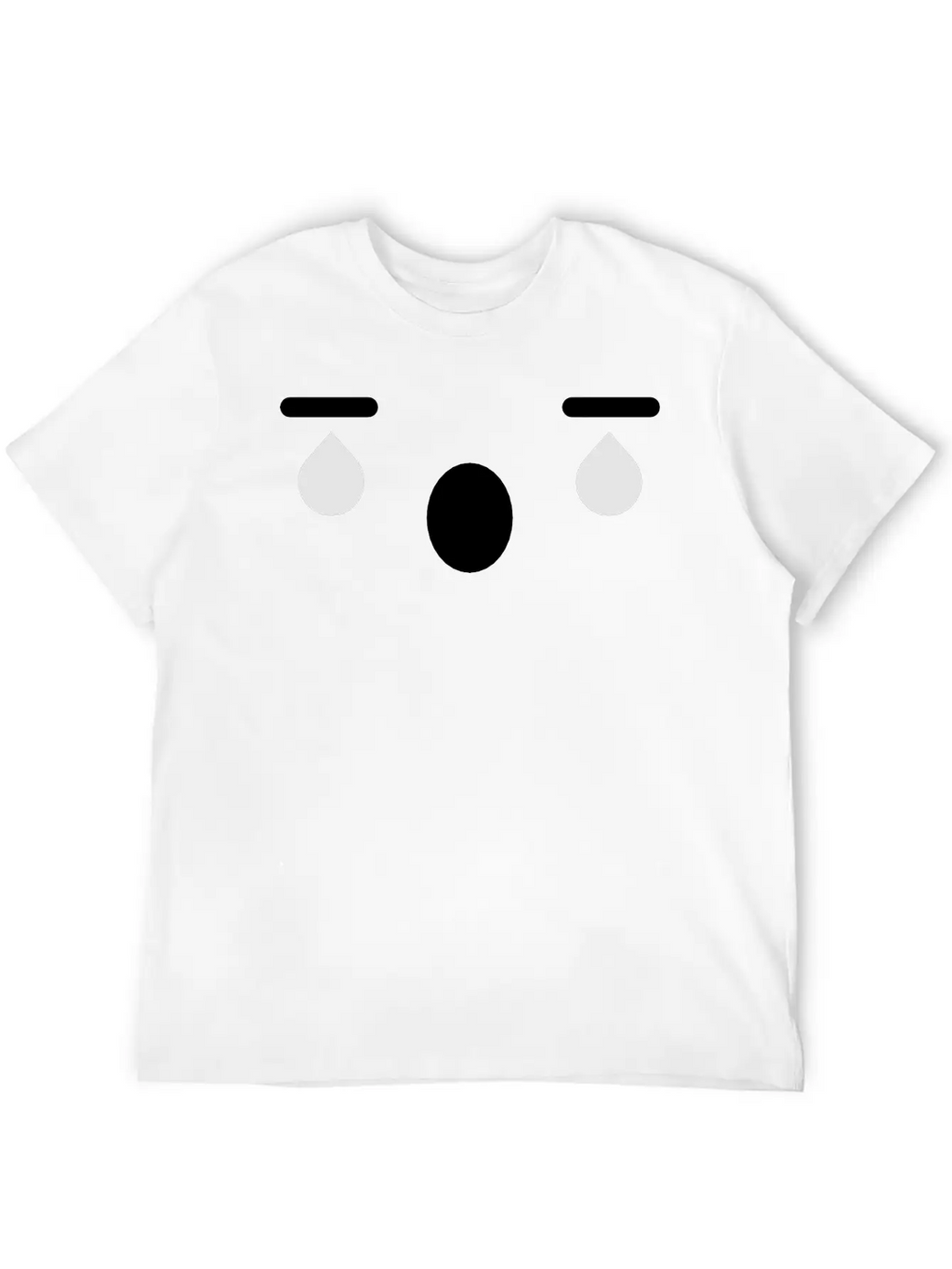 Crying Japanese Anime Face Unisex Casual T-Shirt – Clean Design For Daily Comfort