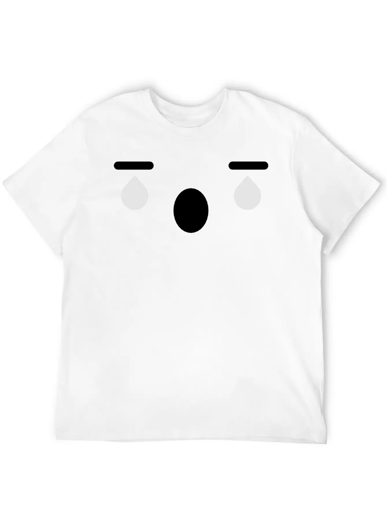 Crying Japanese Anime Face Unisex Casual T-Shirt – Clean Design For Daily Comfort